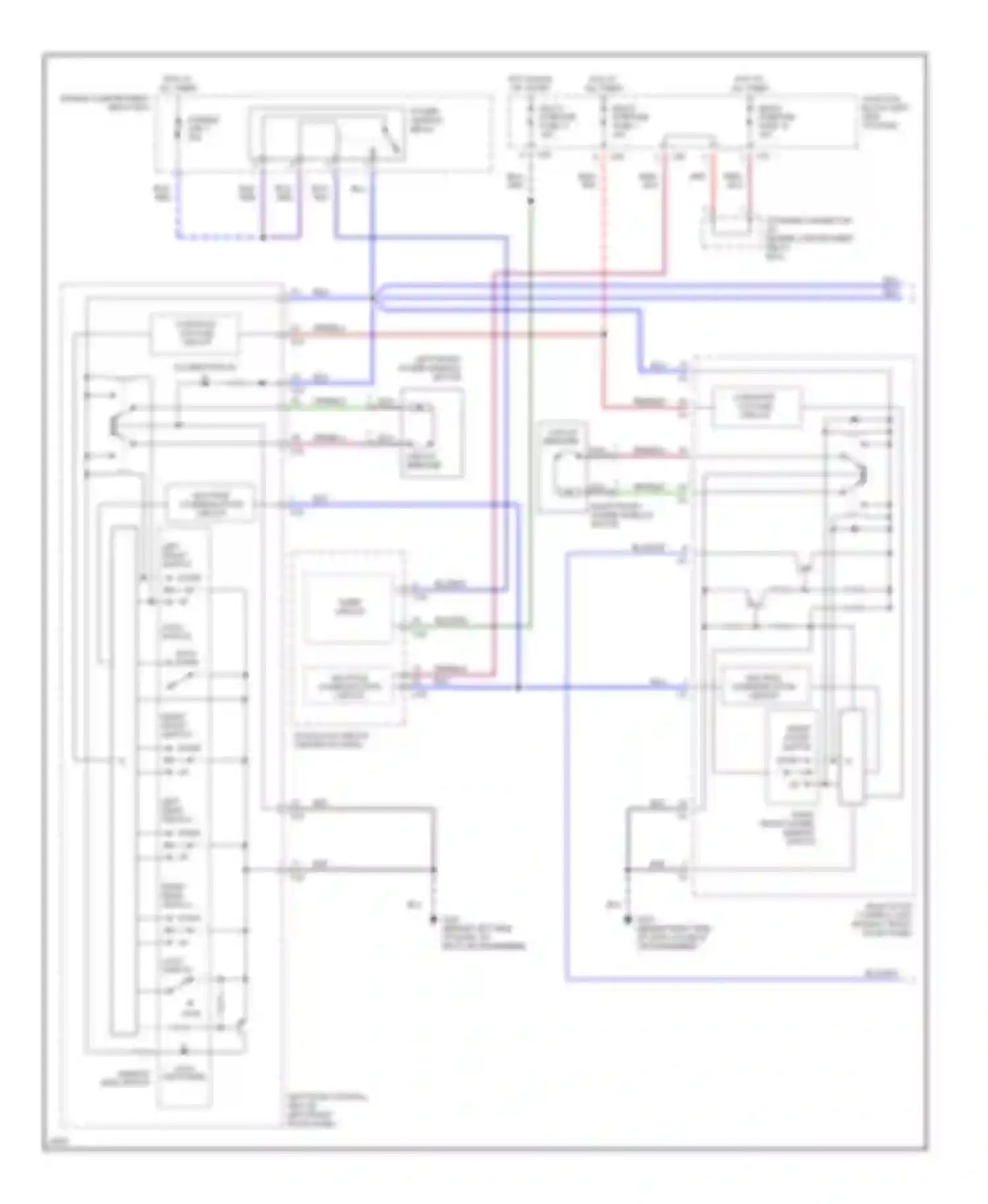 Diamante Mitsubishi I (1989-1997): Power window circuit (1 of 2)