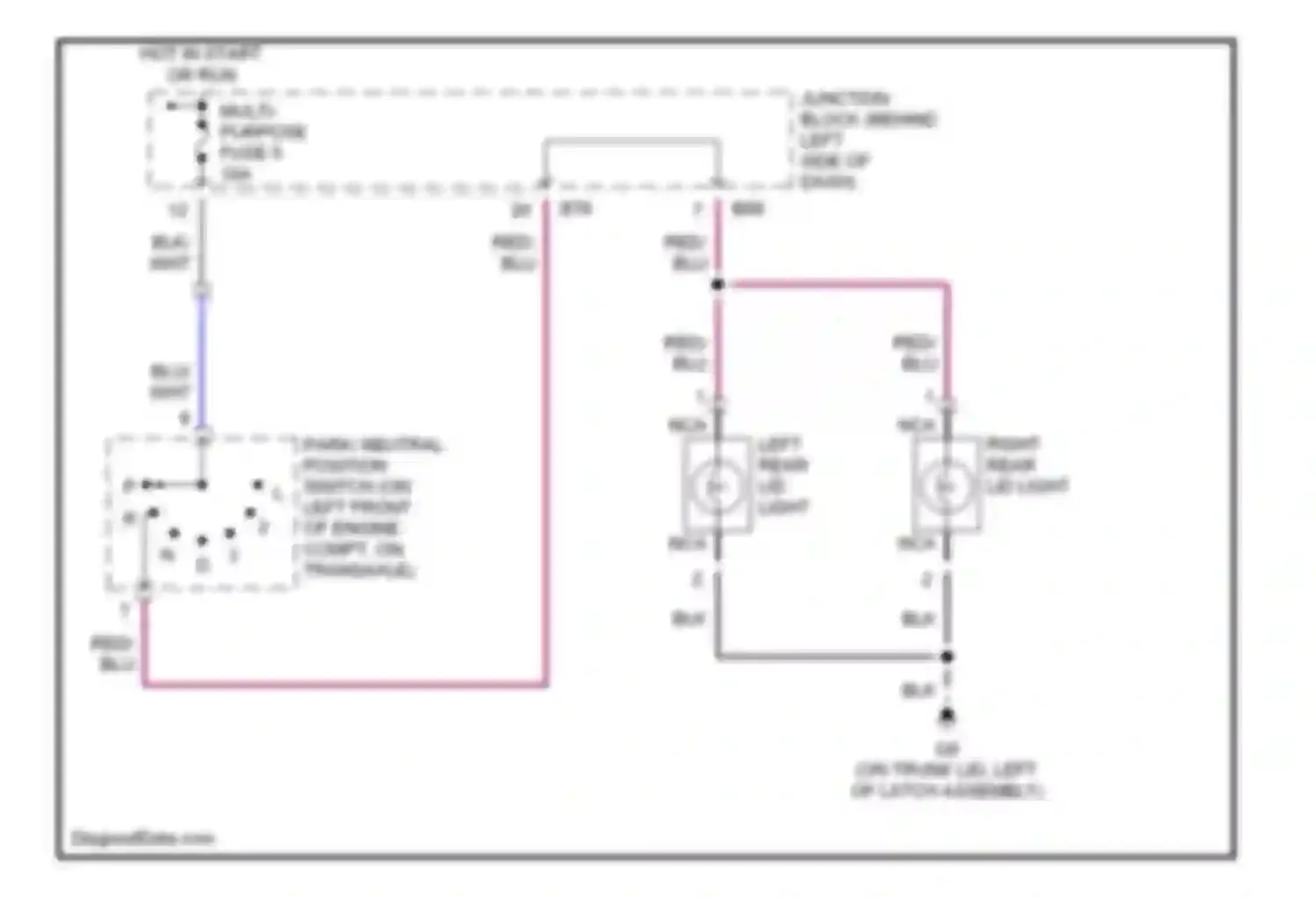 Diamante Mitsubishi II (1995-2005): Backup lamps circuit