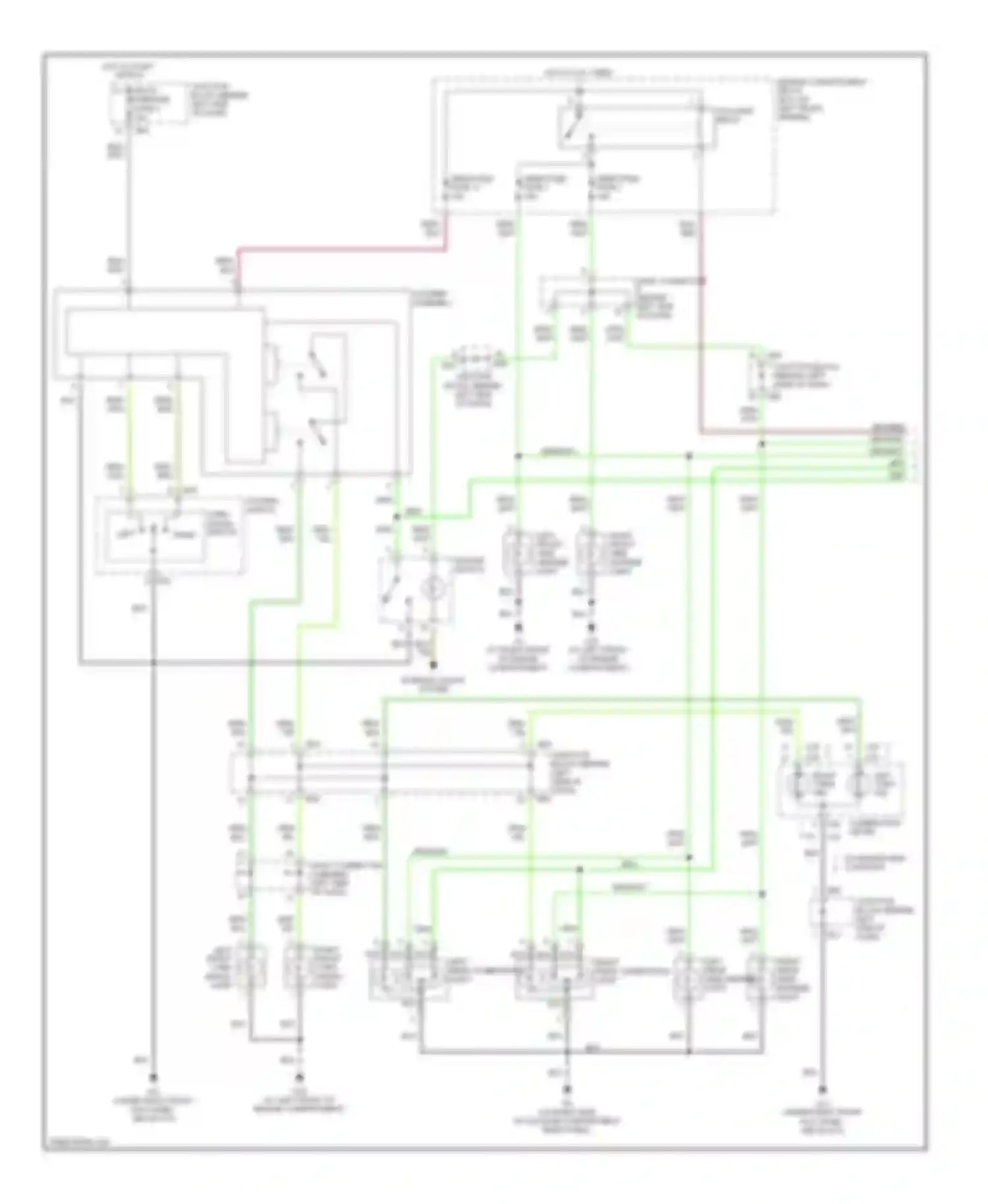 Diamante Mitsubishi II (1995-2005): Exterior lamps circuit (1 of 2)