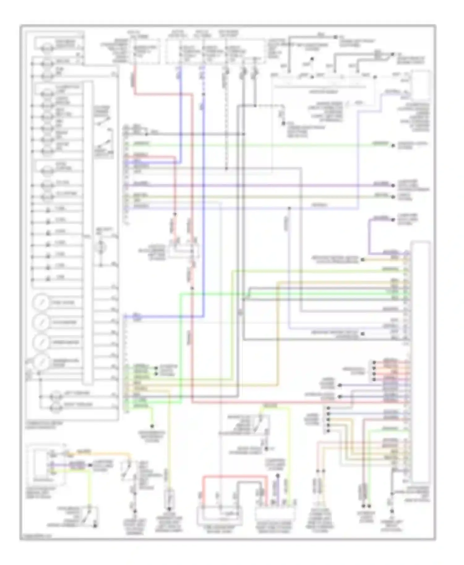 Diamante Mitsubishi II (1995-2005): Instrument cluster circuit, up level