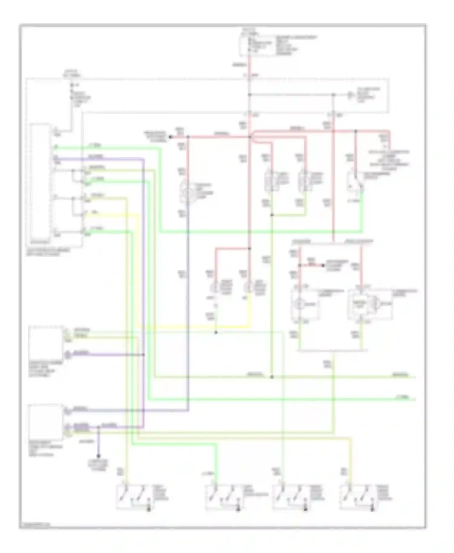 Diamante Mitsubishi II (1995-2005): Courtesy lamps circuit (1 of 2)