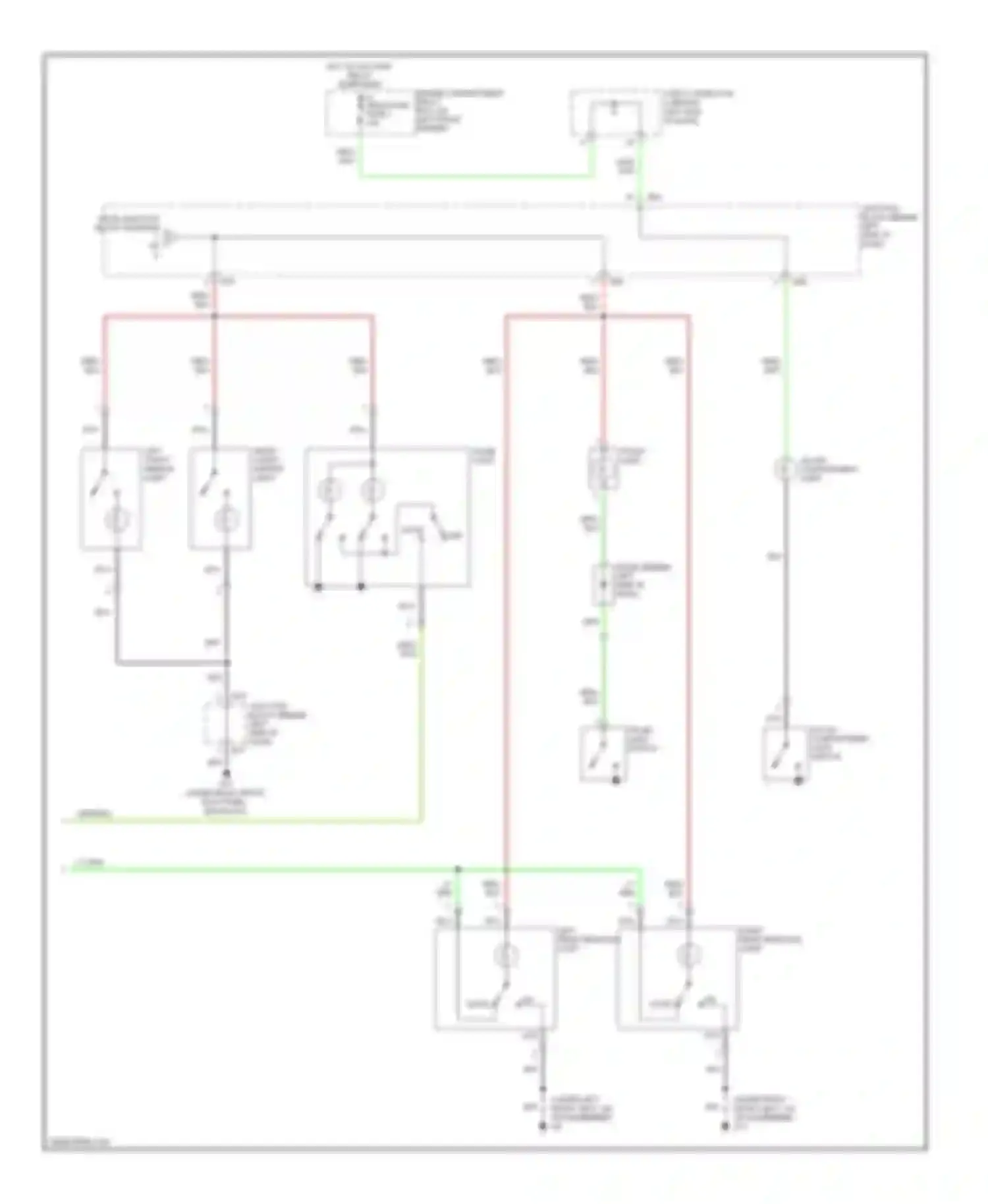 Diamante Mitsubishi II (1995-2005): Courtesy lamps circuit (2 of 2)