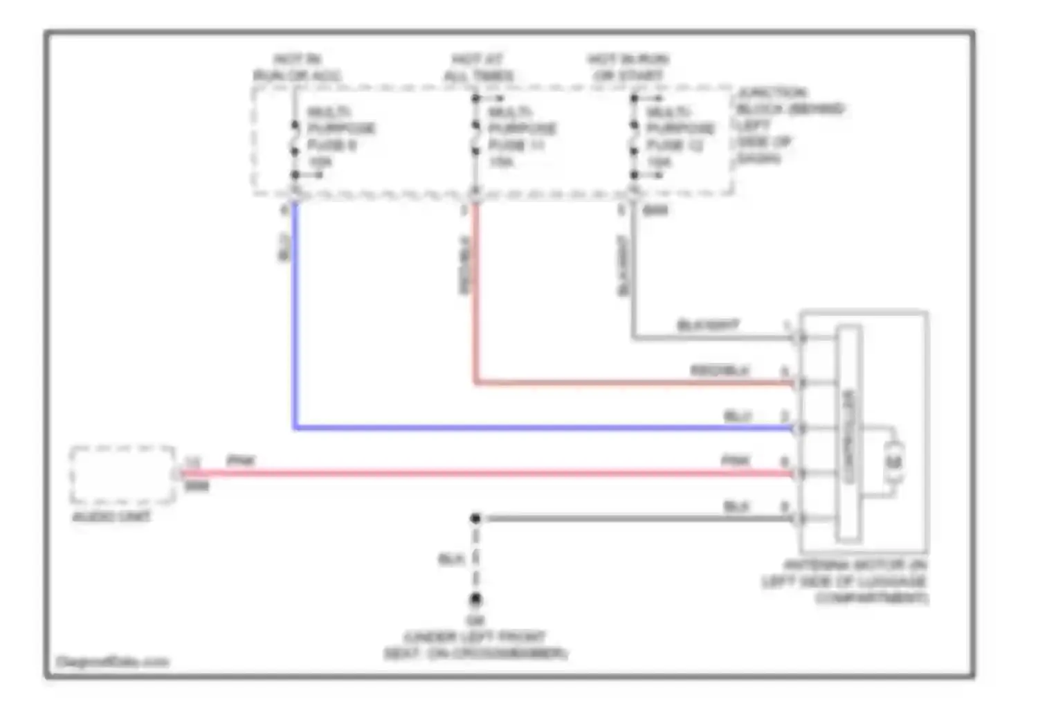 Diamante Mitsubishi II (1995-2005): Power antenna circuit