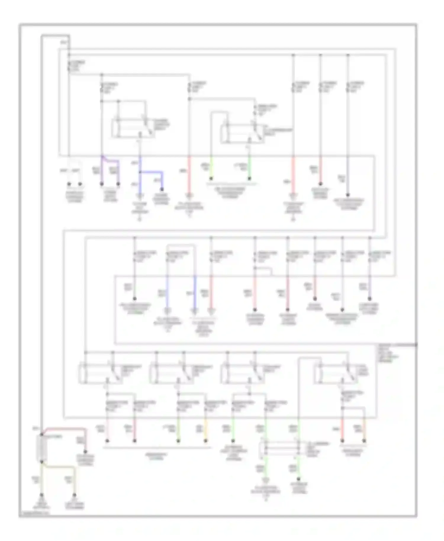 Diamante Mitsubishi II (1995-2005): Power distribution circuit (1 of 3)