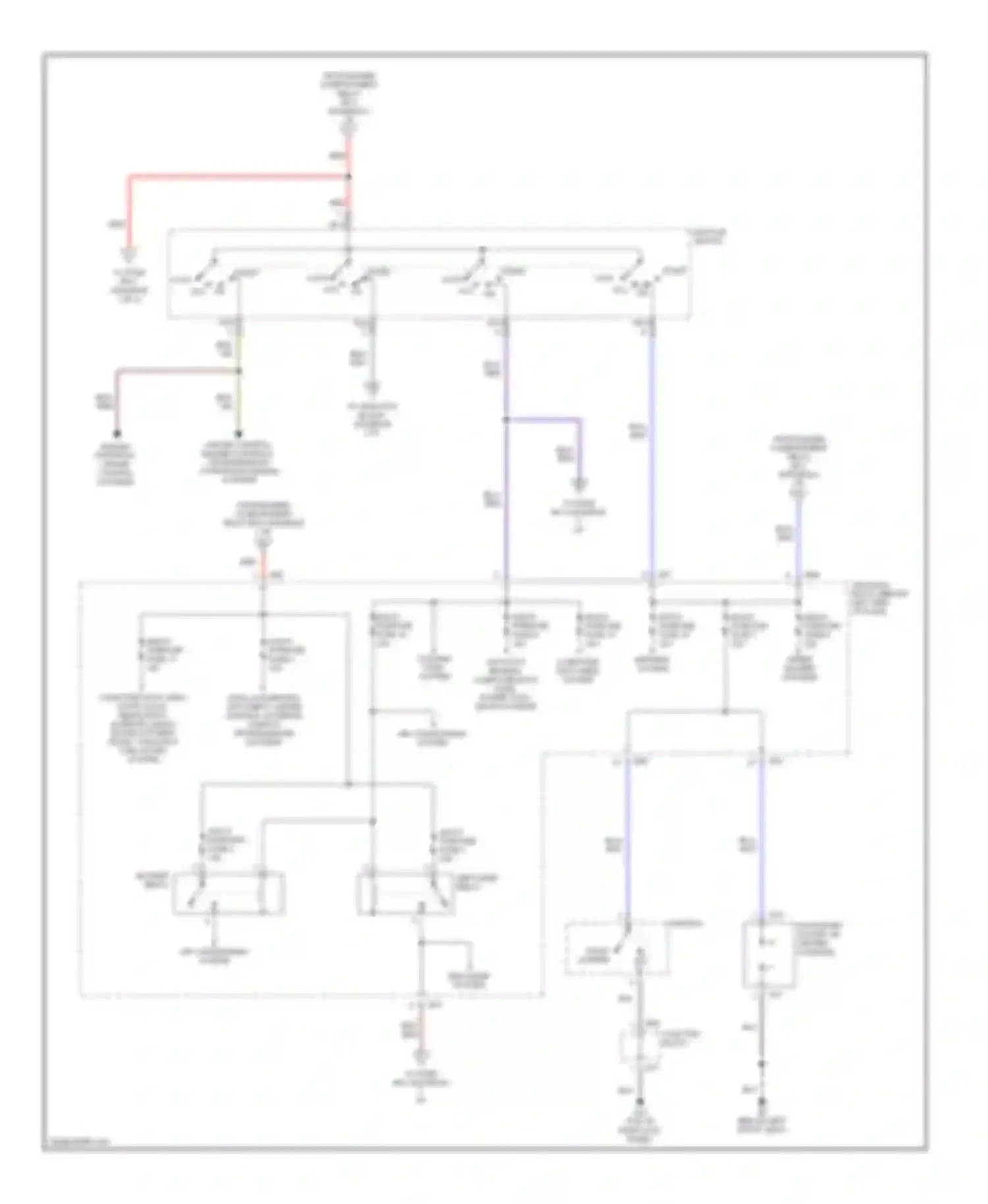 Diamante Mitsubishi II (1995-2005): Power distribution circuit (2 of 3)