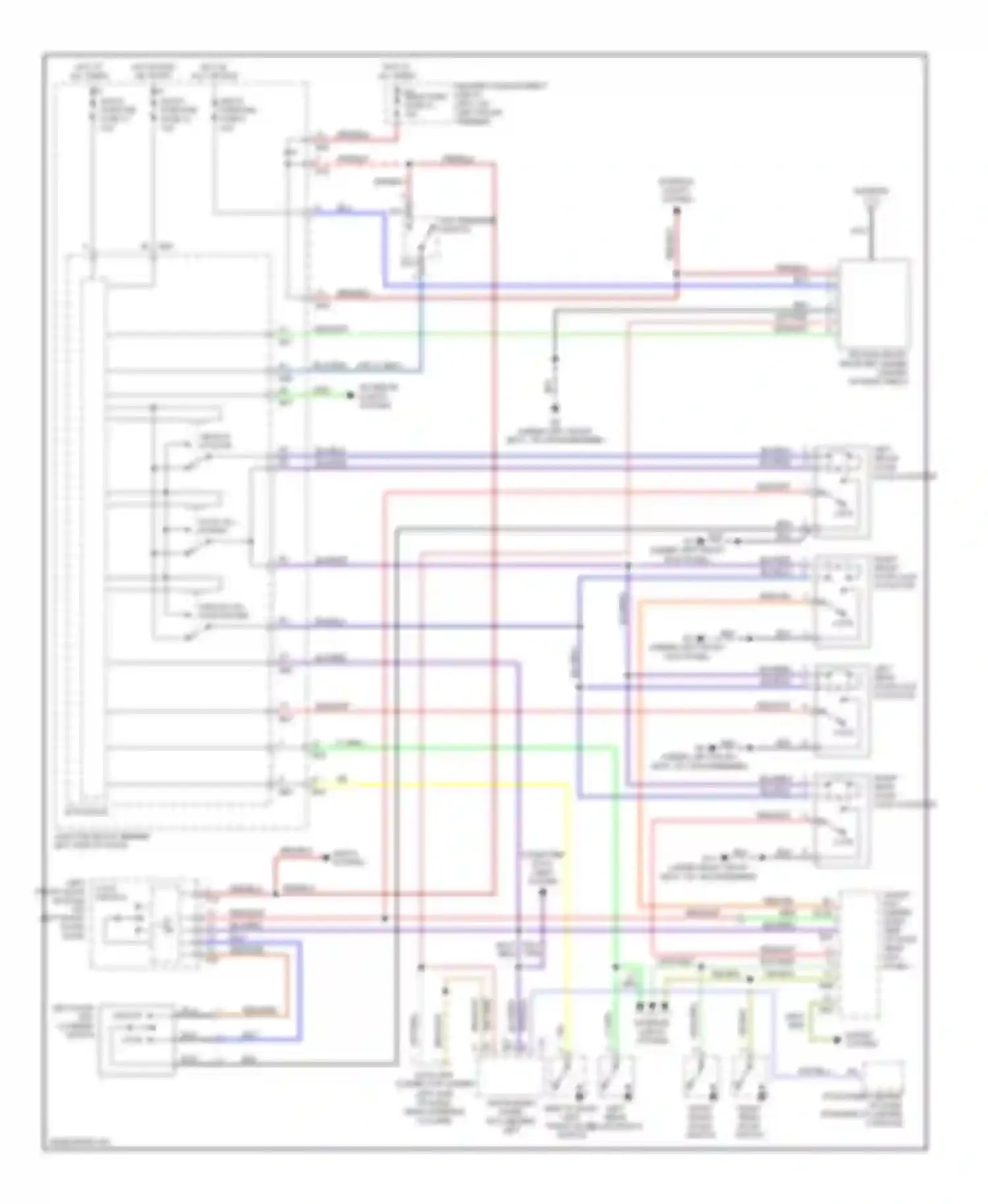 Diamante Mitsubishi II (1995-2005): Power door locks circuit