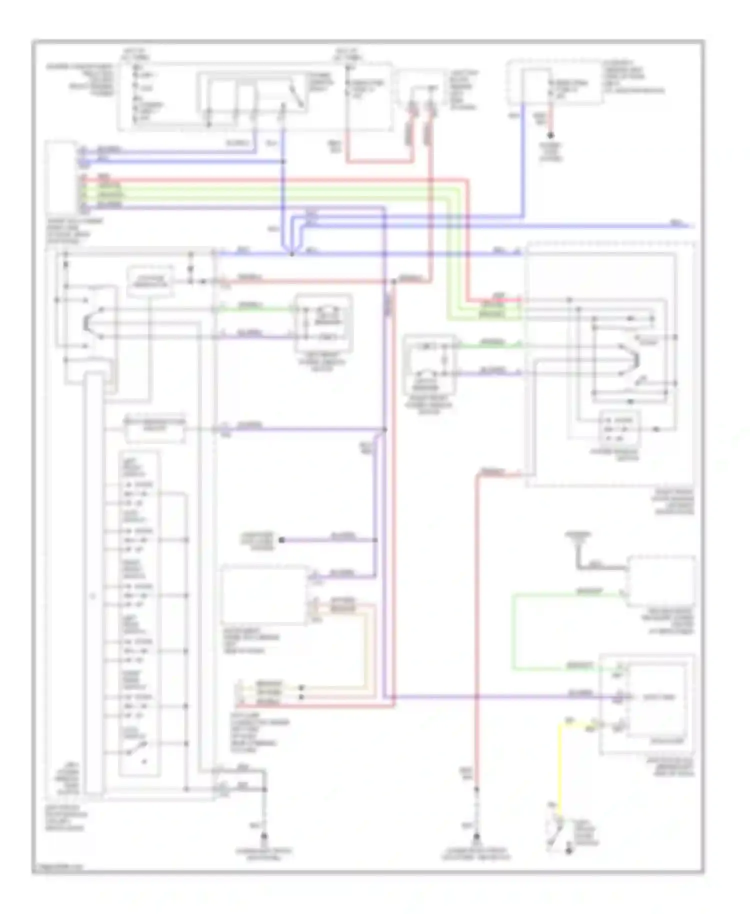 Diamante Mitsubishi II (1995-2005): Power windows circuit (1 of 2)