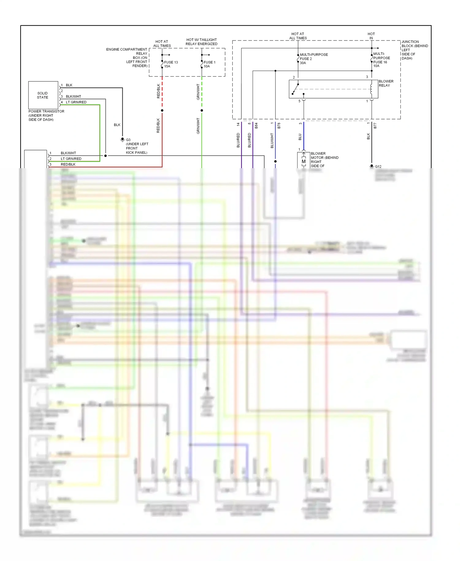 Mitsubishi Diamante II (1995-2005) solid state wiring diagram  (1 of 3)