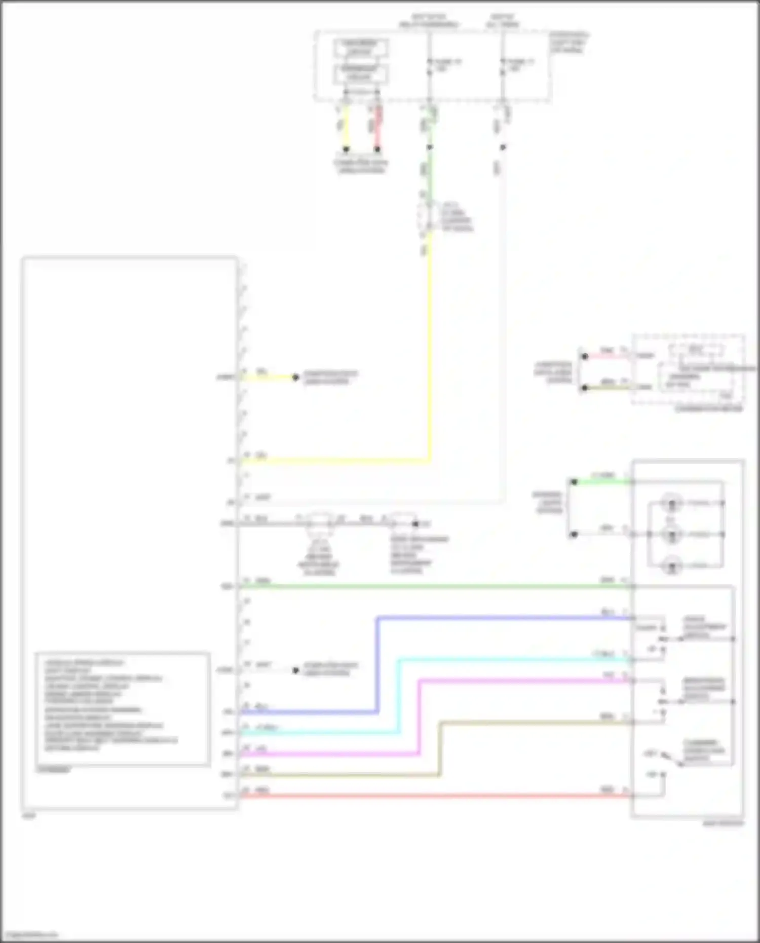 Wiring diagram brightness adjustment switch for Mitsubishi Eclipse Cross I facelift (2020-2024) (1 of 1)