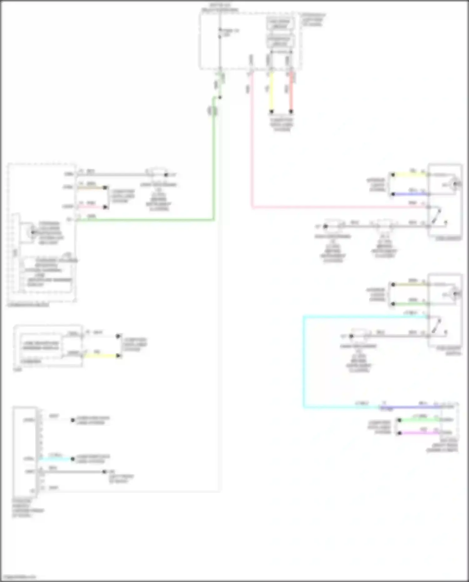 Wiring diagram forward collision mitigation system off ind light for Mitsubishi Eclipse Cross I facelift (2020-2024) (3 of 3)