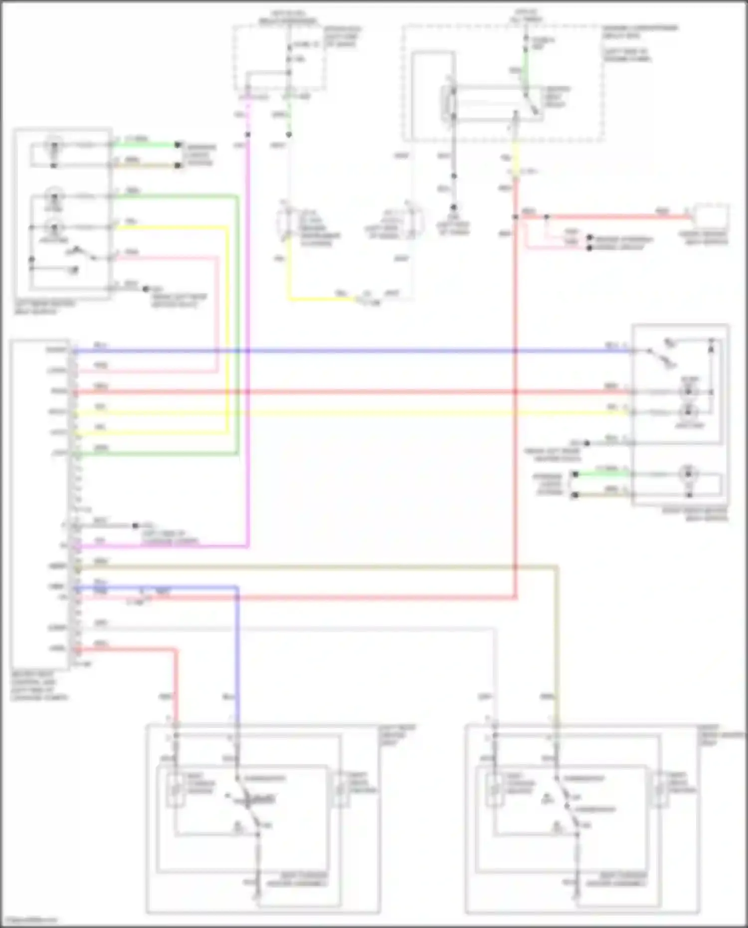 Wiring diagram on off thermostat for Mitsubishi Eclipse Cross I facelift (2020-2024) (2 of 2)