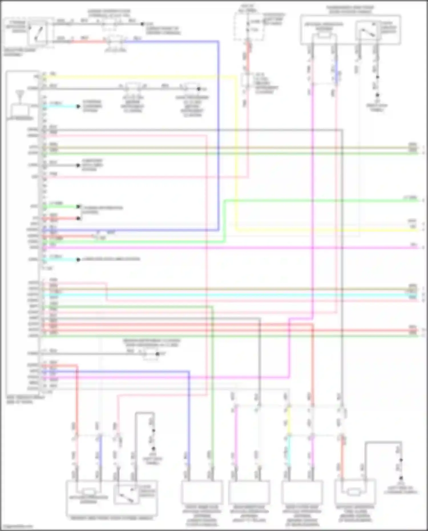 Wiring diagram rear outer side keyless operation antenna for Mitsubishi Eclipse Cross I facelift (2020-2024) (1 of 1)