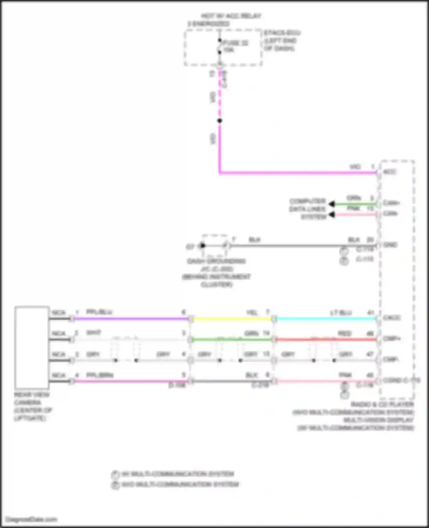 Wiring diagram red for Mitsubishi Eclipse Cross I facelift (2020-2024) (48 of 95)