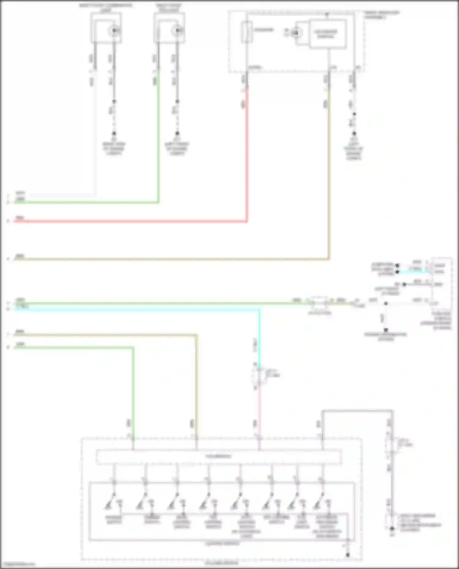 Wiring diagram right front combination light for Mitsubishi Eclipse Cross I facelift (2020-2024) (3 of 3)