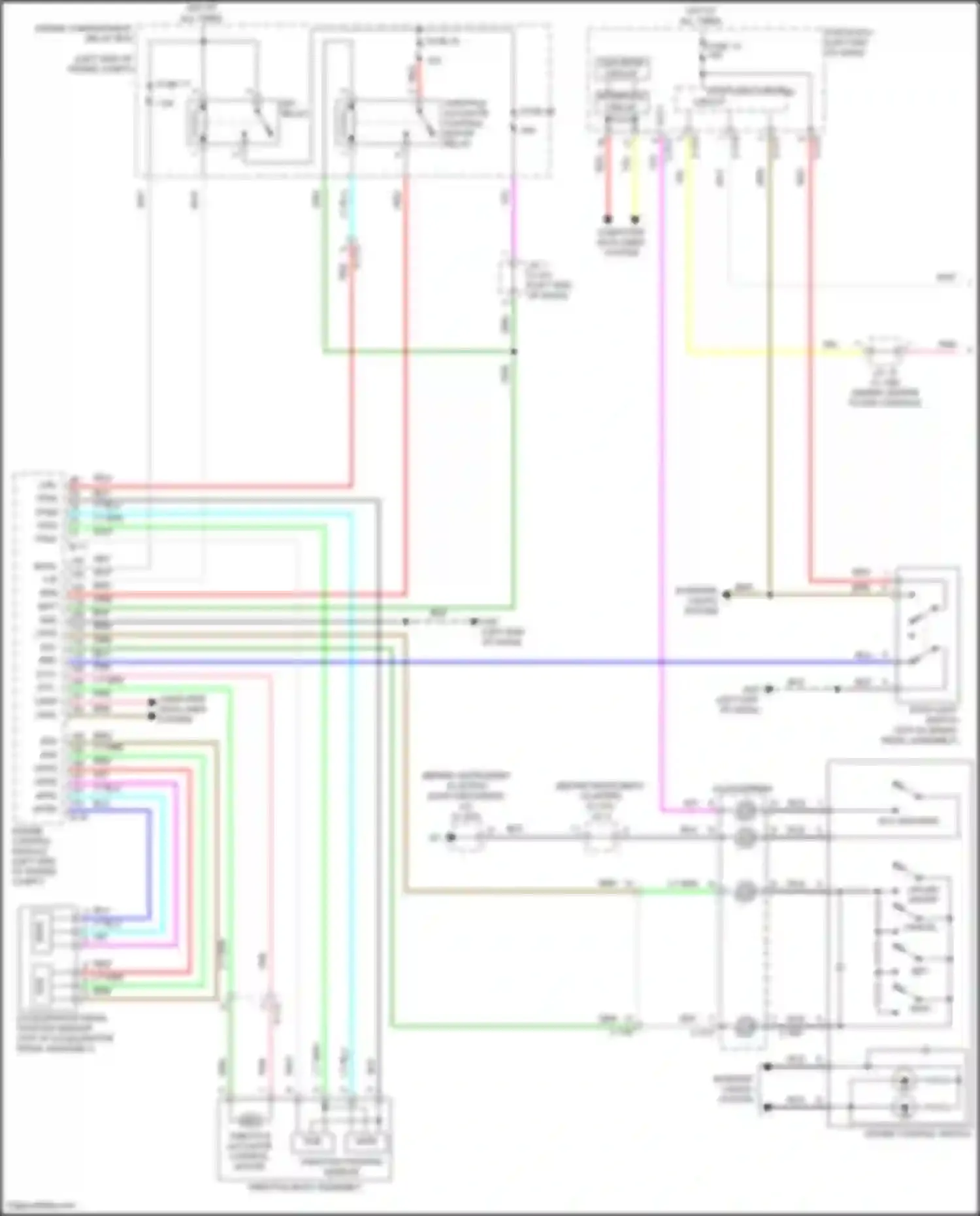 Wiring diagram throttle actuator control motor relay for Mitsubishi Eclipse Cross I facelift (2020-2024) (1 of 3)