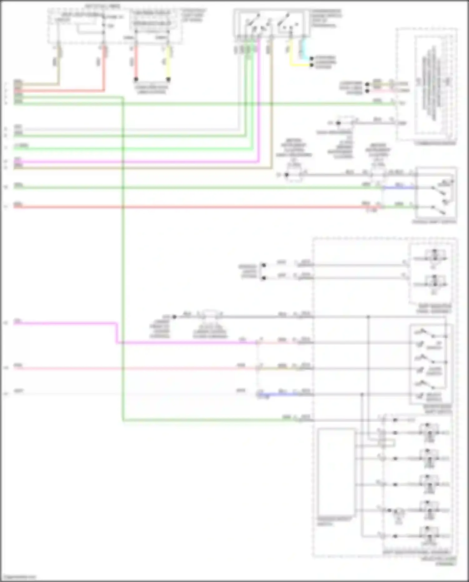 Wiring diagram transmission range switch for Mitsubishi Eclipse Cross I facelift (2020-2024) (1 of 7)