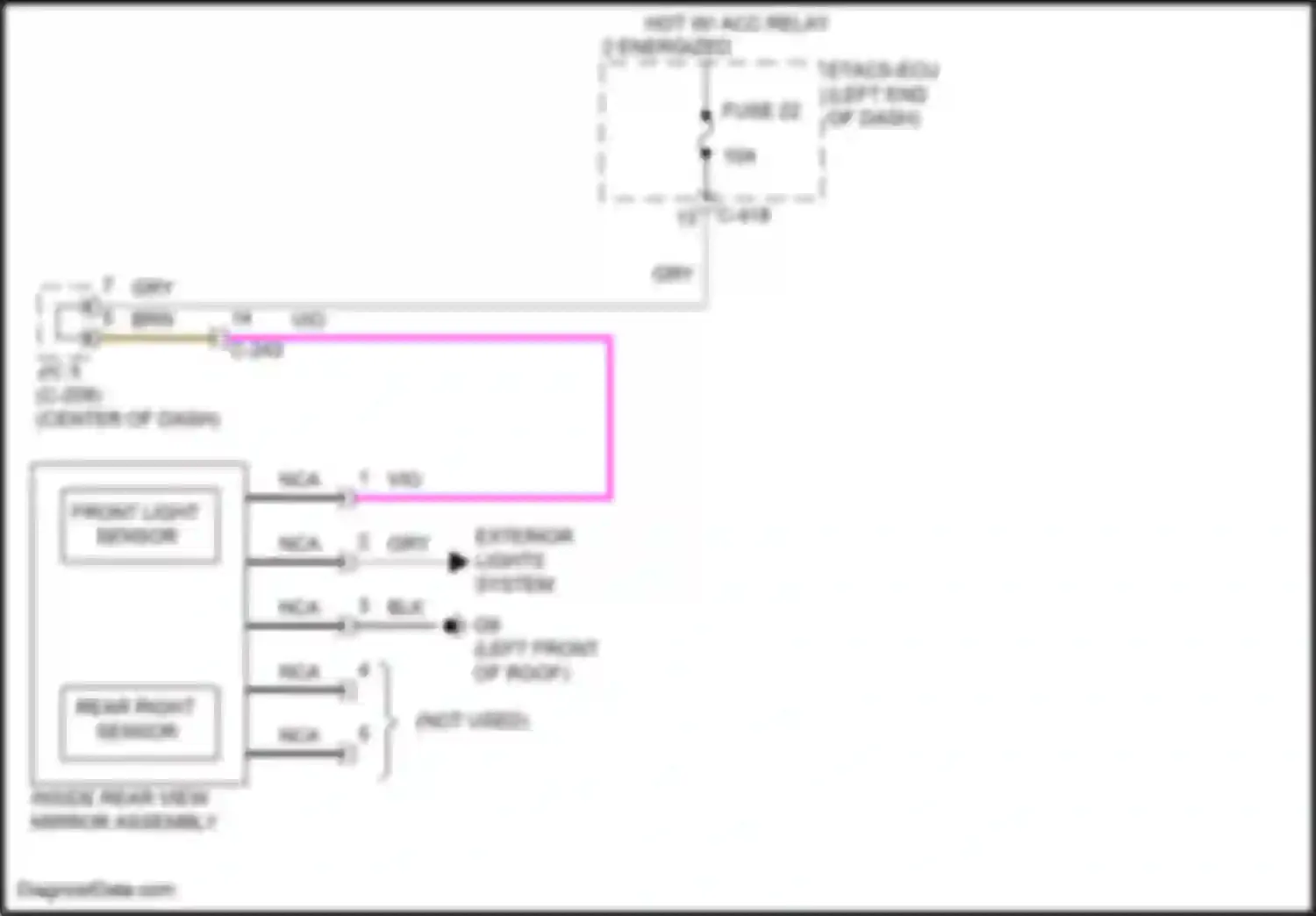 Wiring diagram vio for Mitsubishi Eclipse Cross I facelift (2020-2024) (41 of 88)