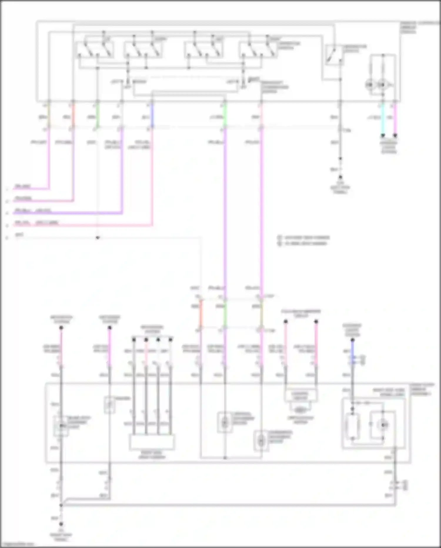 Eclipse Cross Mitsubishi I (2017-2022): Power mirrors circuit (2 of 2)