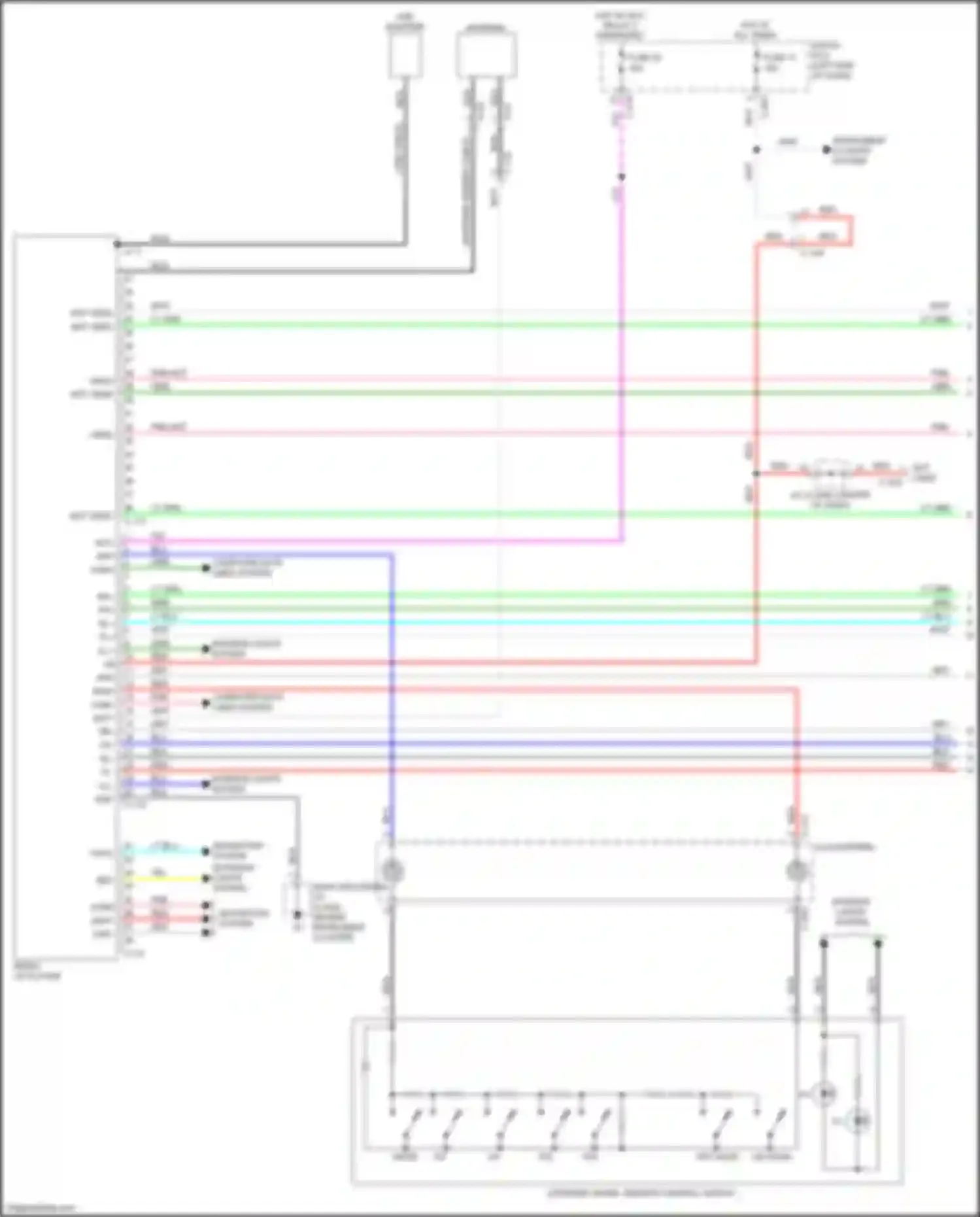 Eclipse Cross Mitsubishi I (2017-2022): Radio circuit, w/o multi-communication system (1 of 2)