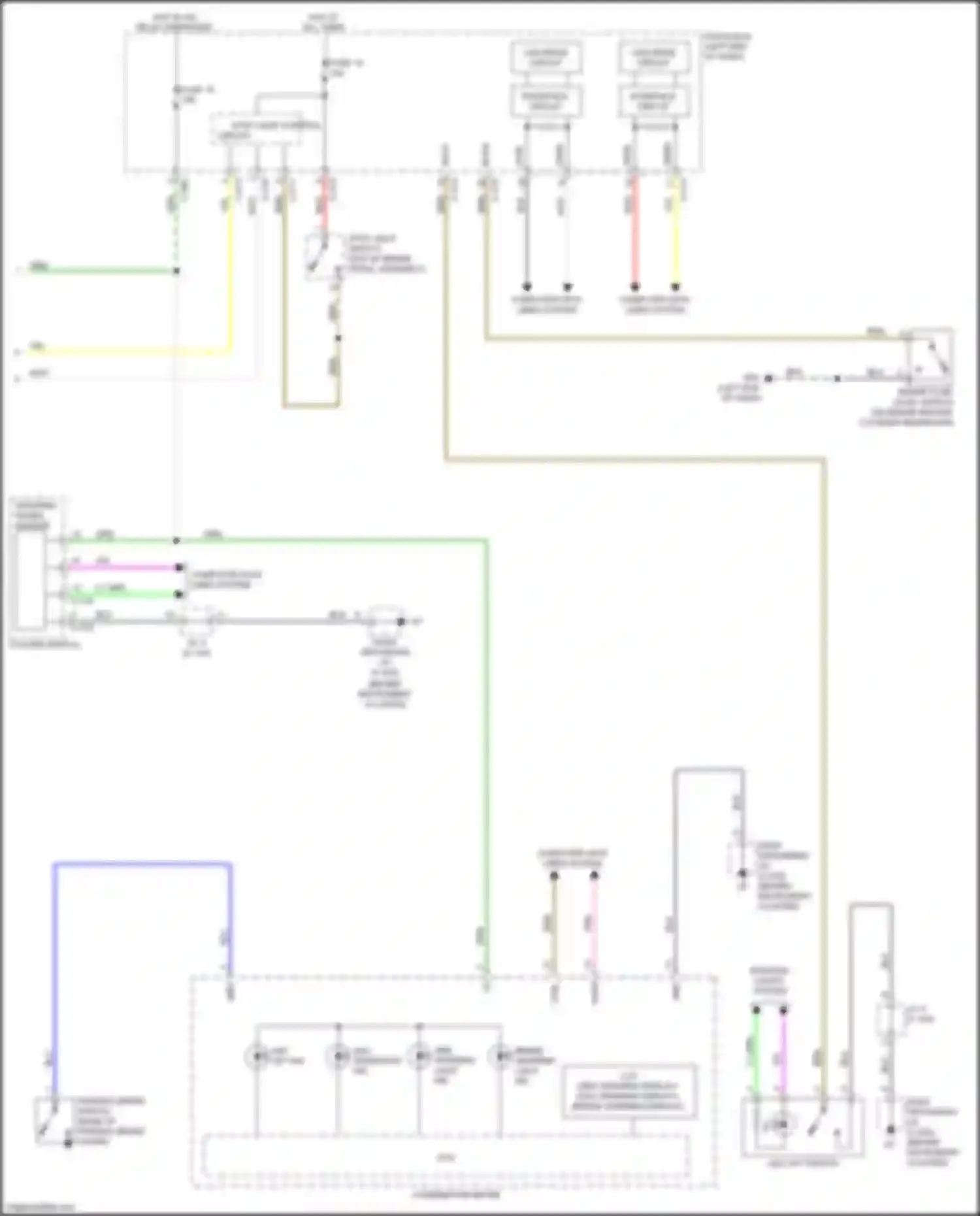 Wiring diagram brake fluid level switch for Mitsubishi Eclipse Cross I (2017-2022) (1 of 3)