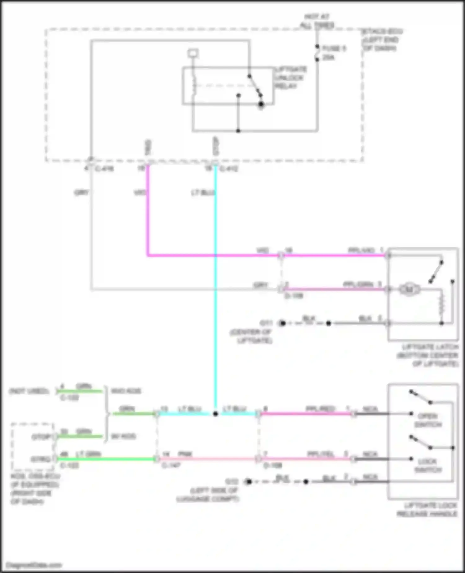 Wiring diagram d-108 for Mitsubishi Eclipse Cross I (2017-2022) (5 of 12)