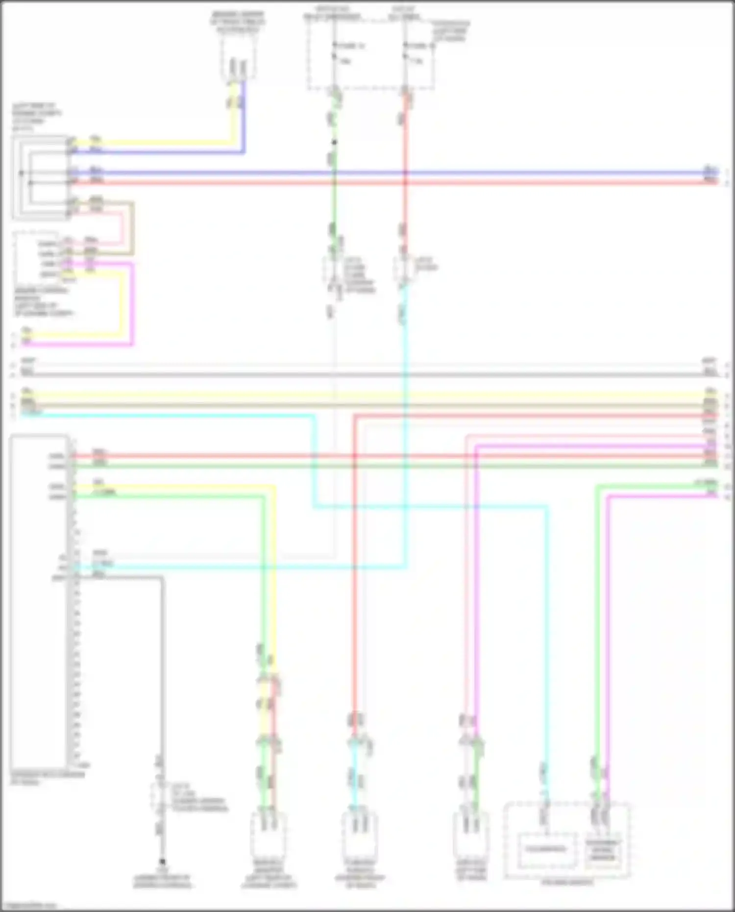 Wiring diagram fcm/ldw/ ahb-ecu for Mitsubishi Eclipse Cross I (2017-2022) (1 of 4)