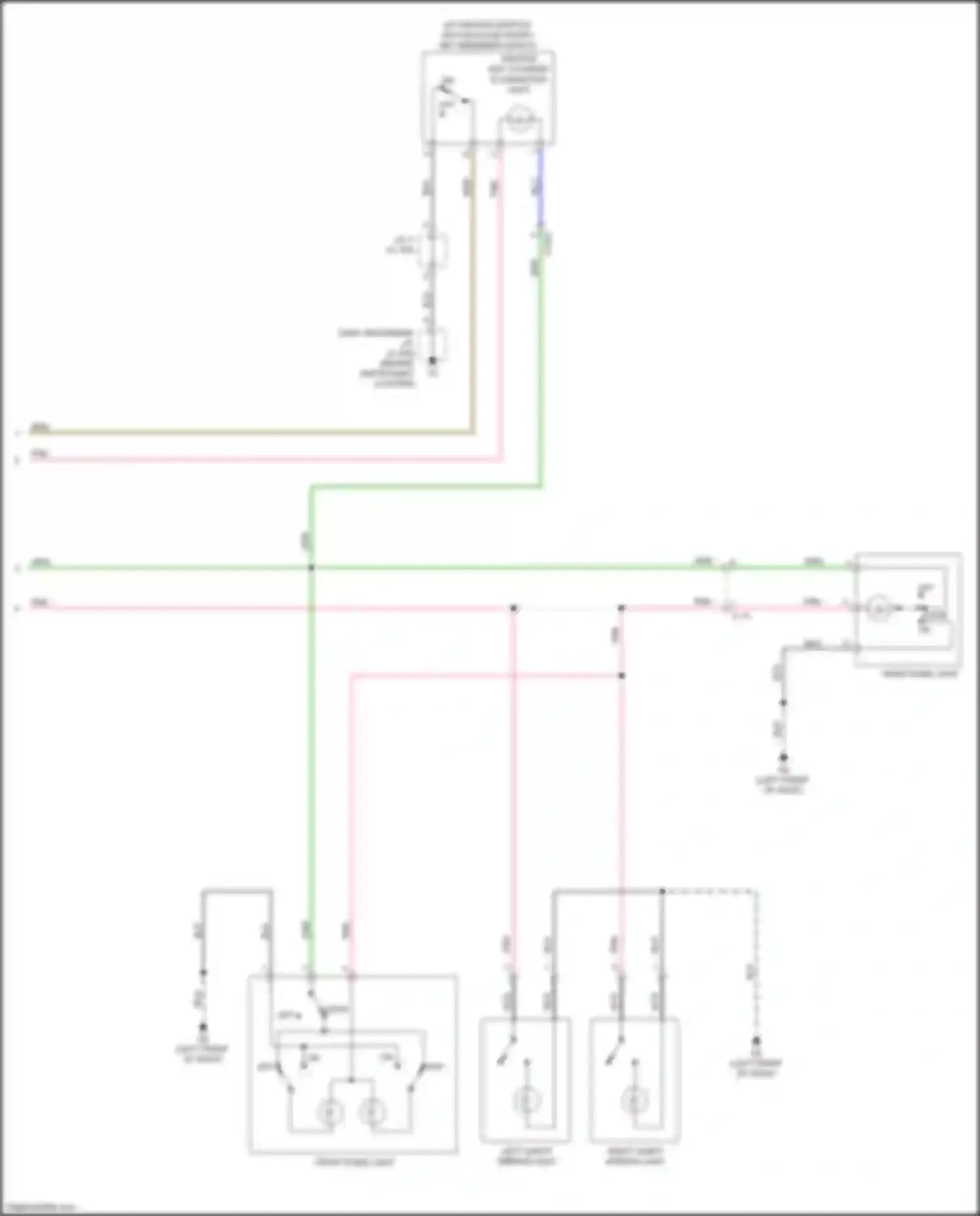 Wiring diagram left vanity mirror light for Mitsubishi Eclipse Cross I (2017-2022) (1 of 1)