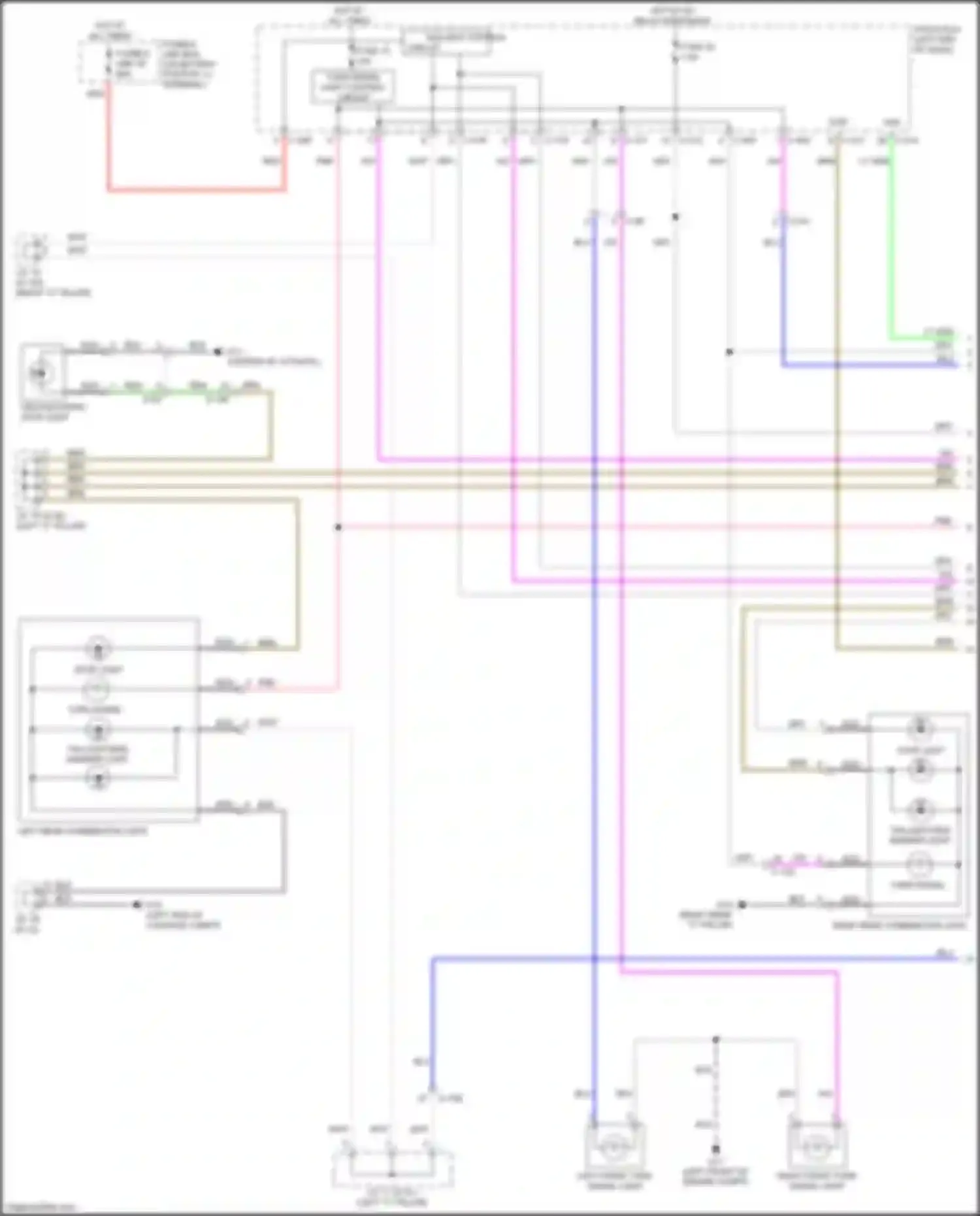 Wiring diagram taillight control circuit for Mitsubishi Eclipse Cross I (2017-2022) (1 of 1)