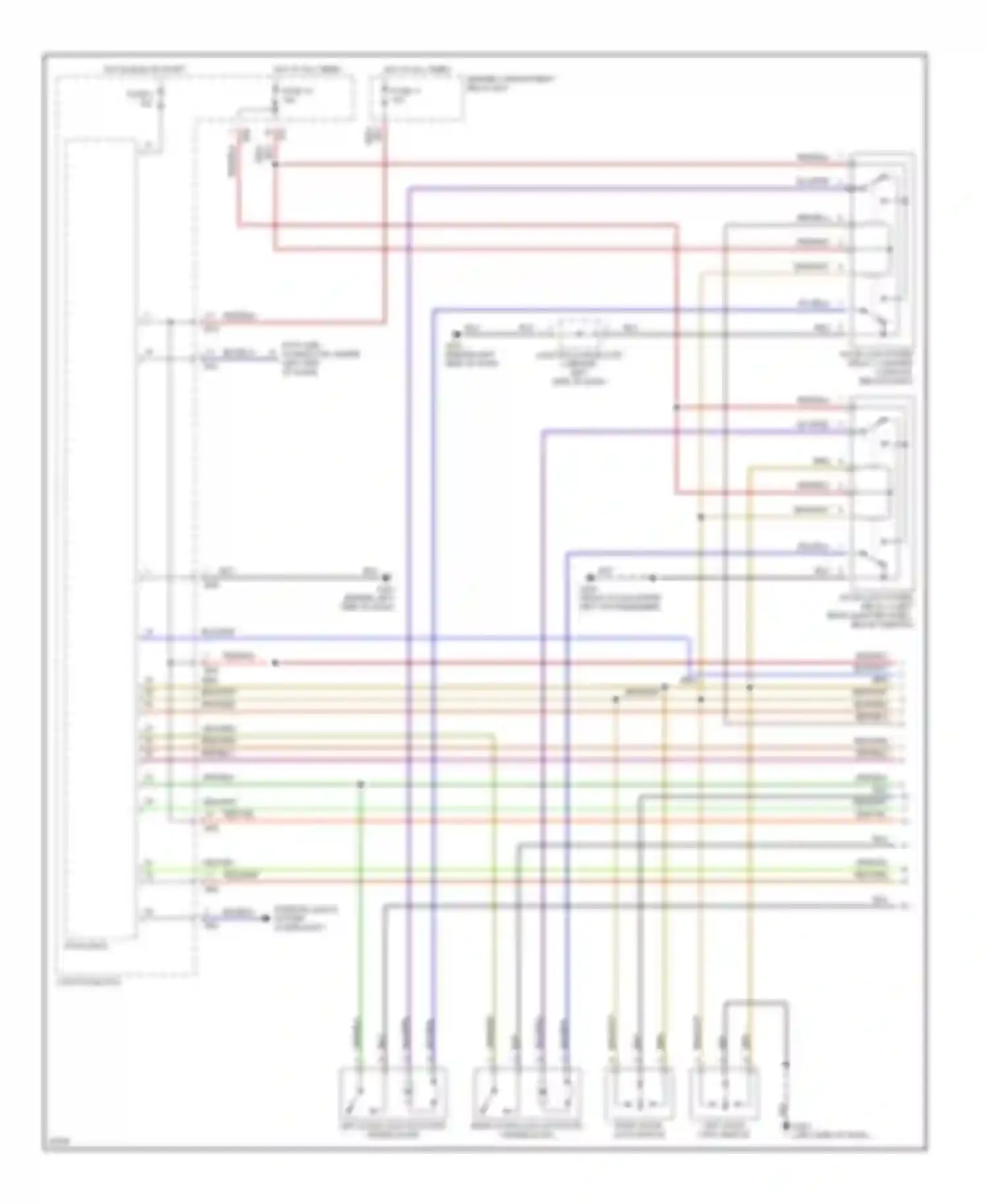 Eclipse Mitsubishi II (1994-1999): Power door lock circuit, with keyless entry (1 of 2)