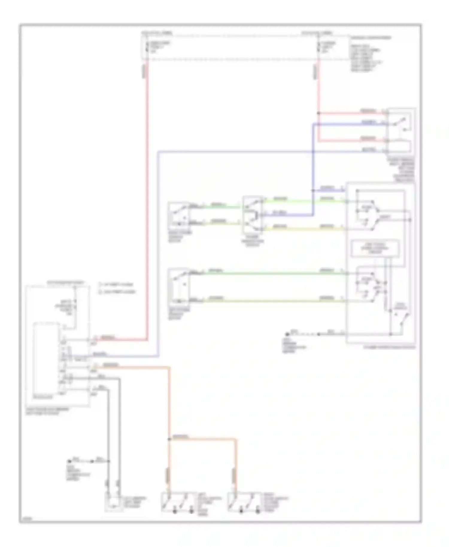 Eclipse Mitsubishi II (1994-1999): Power window circuit, coupe