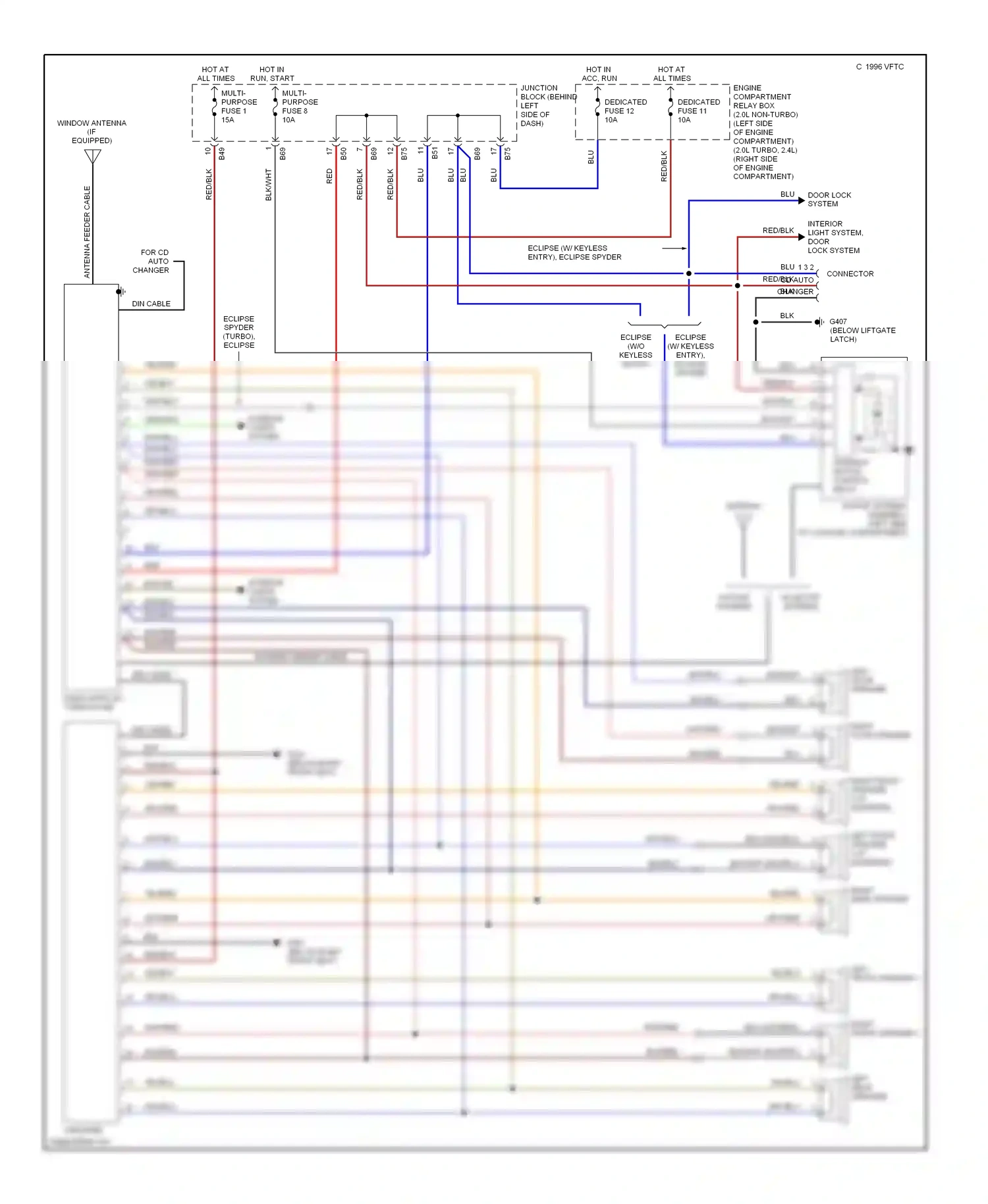 Mitsubishi Eclipse II (1994-1999) amplifier wiring diagram  (1 of 1)