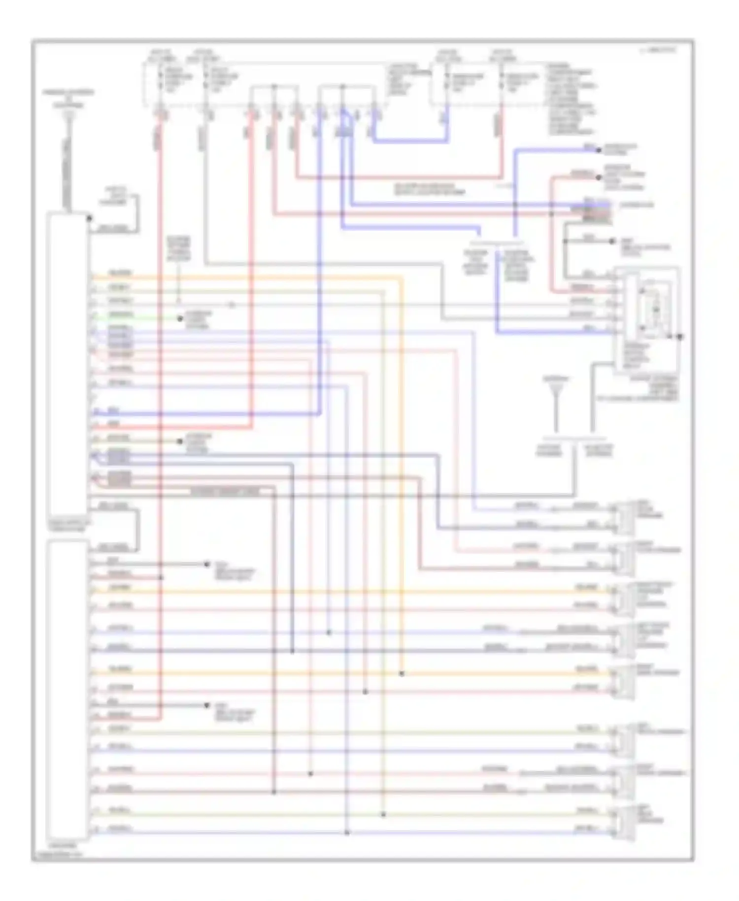 Wiring diagram antenna motor control relay for Mitsubishi Eclipse II (1994-1999) (1 of 2)
