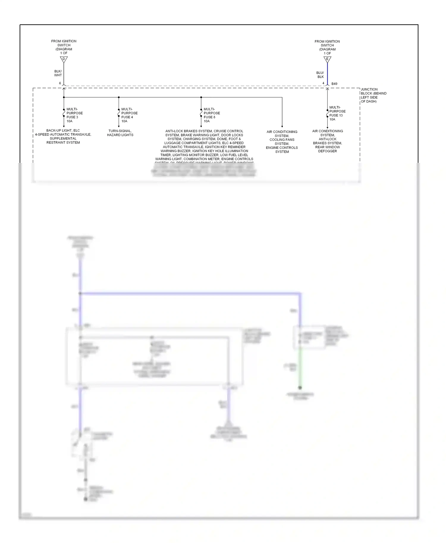 Mitsubishi Eclipse II (1994-1999) (behind combination meter) wiring diagram  (11 of 33)