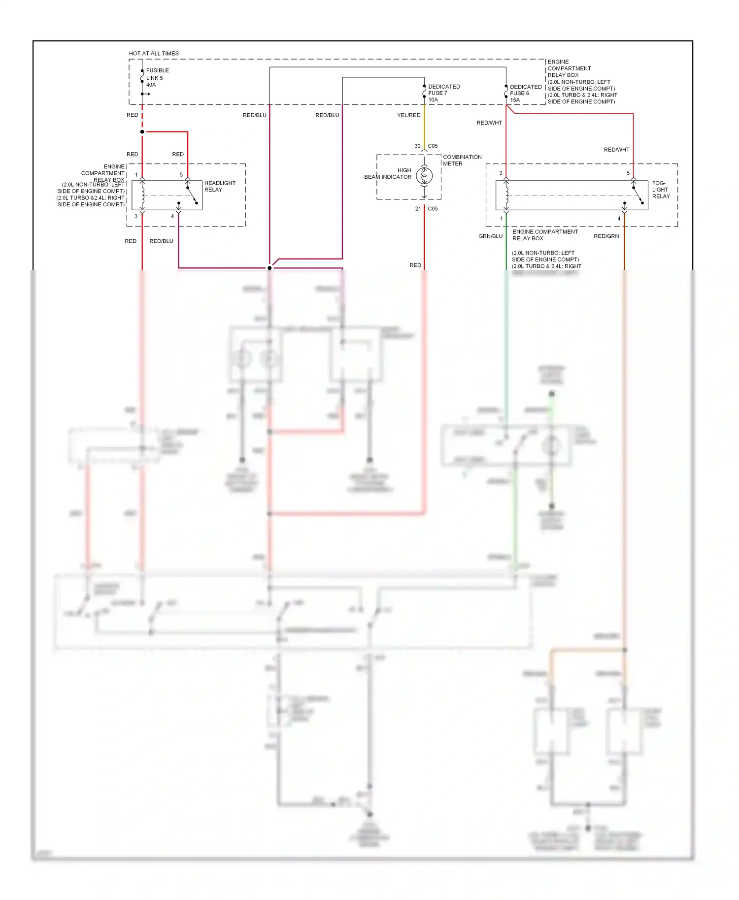 Mitsubishi Eclipse II (1994-1999) (behind combination meter) wiring diagram  (18 of 33)