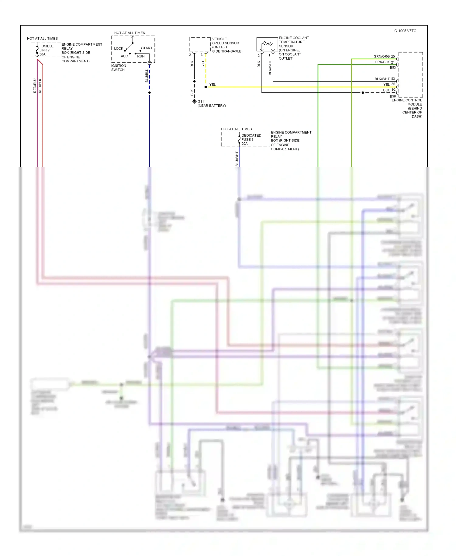 Mitsubishi Eclipse II (1994-1999) m/t wiring diagram  (2 of 9)