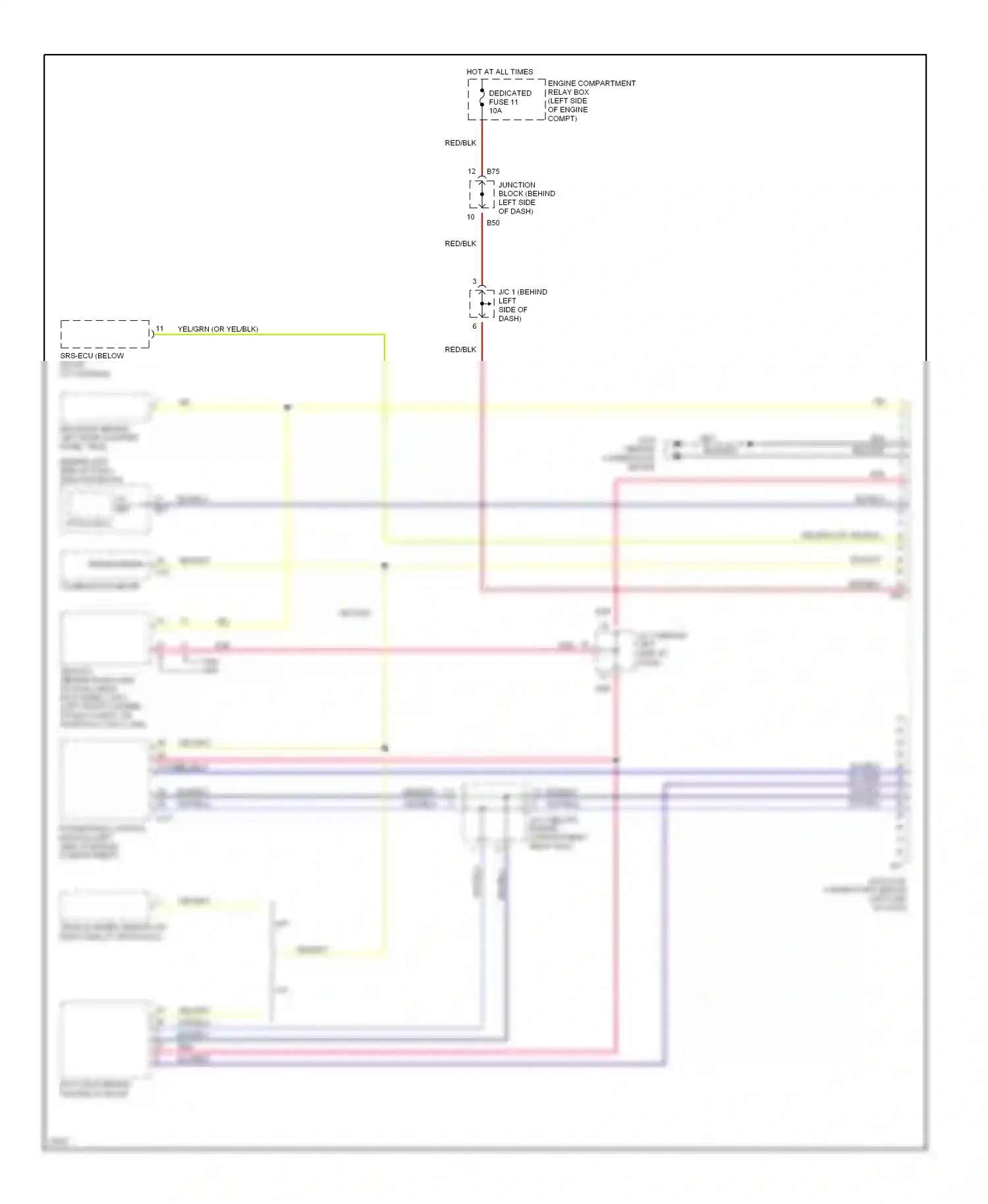 Mitsubishi Eclipse II (1994-1999) powertrain control module (left side of engine compartment) wiring diagram  (2 of 3)