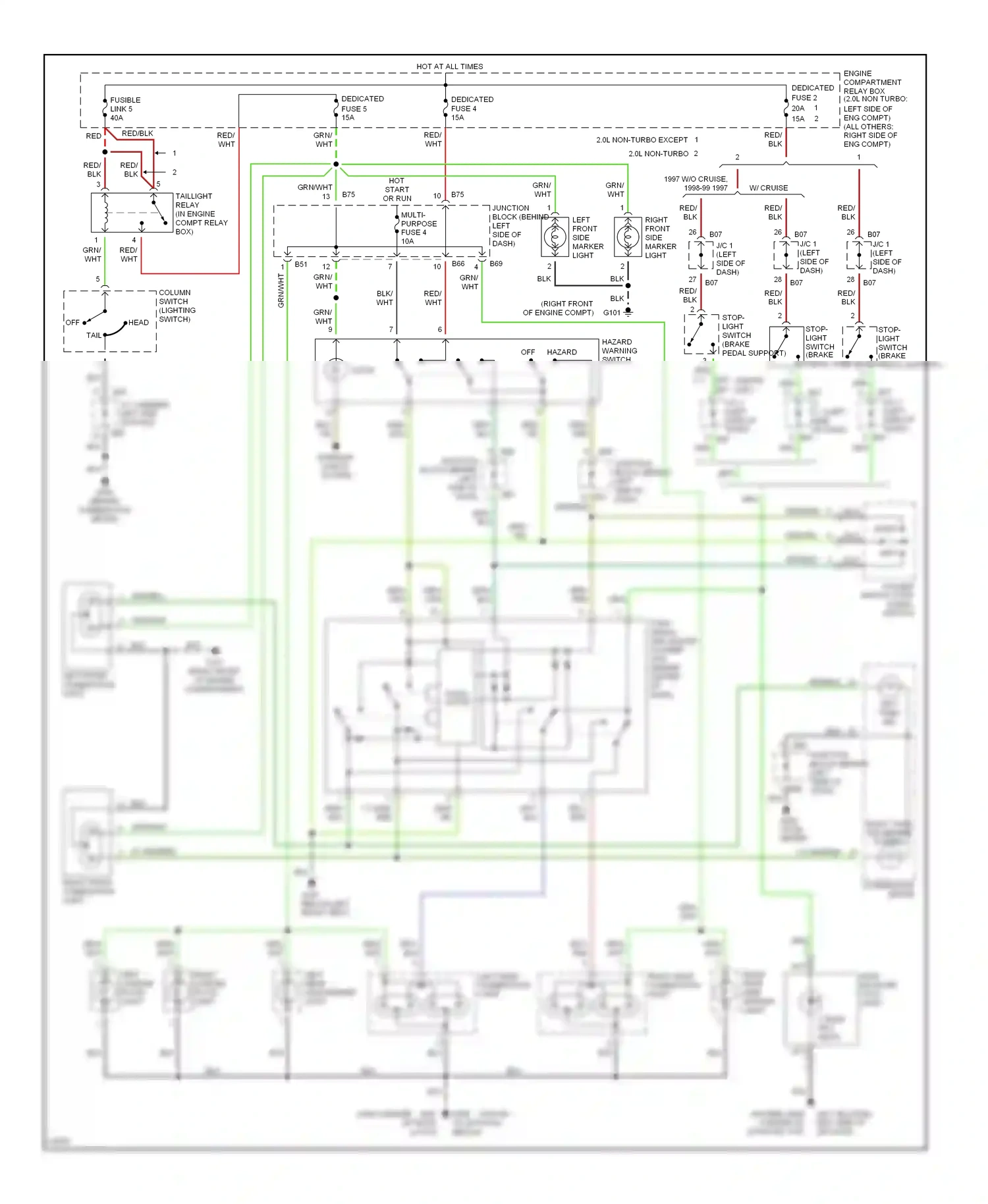 Mitsubishi Eclipse II (1994-1999) right wiring diagram  (1 of 3)