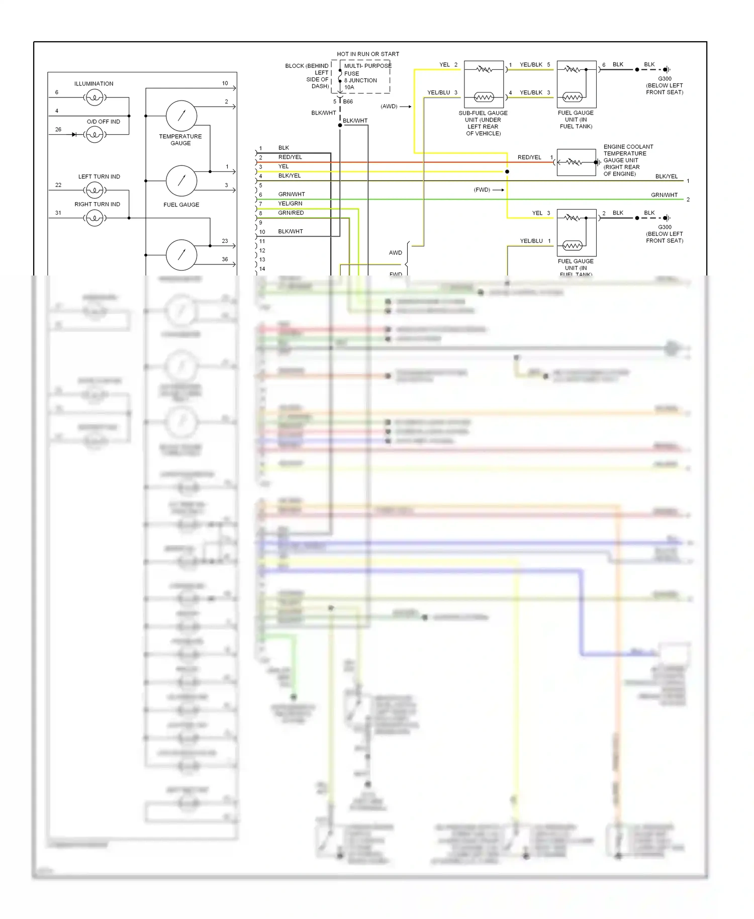 Mitsubishi Eclipse II (1994-1999) transmissions system (o/d switch) wiring diagram  (1 of 1)