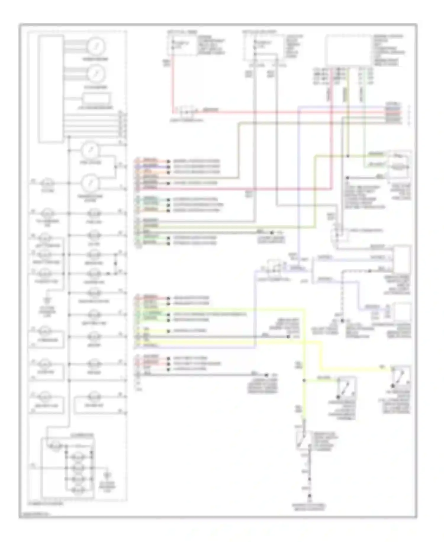 Eclipse Mitsubishi III (1999-2005): Instrument cluster circuit (1 of 2)