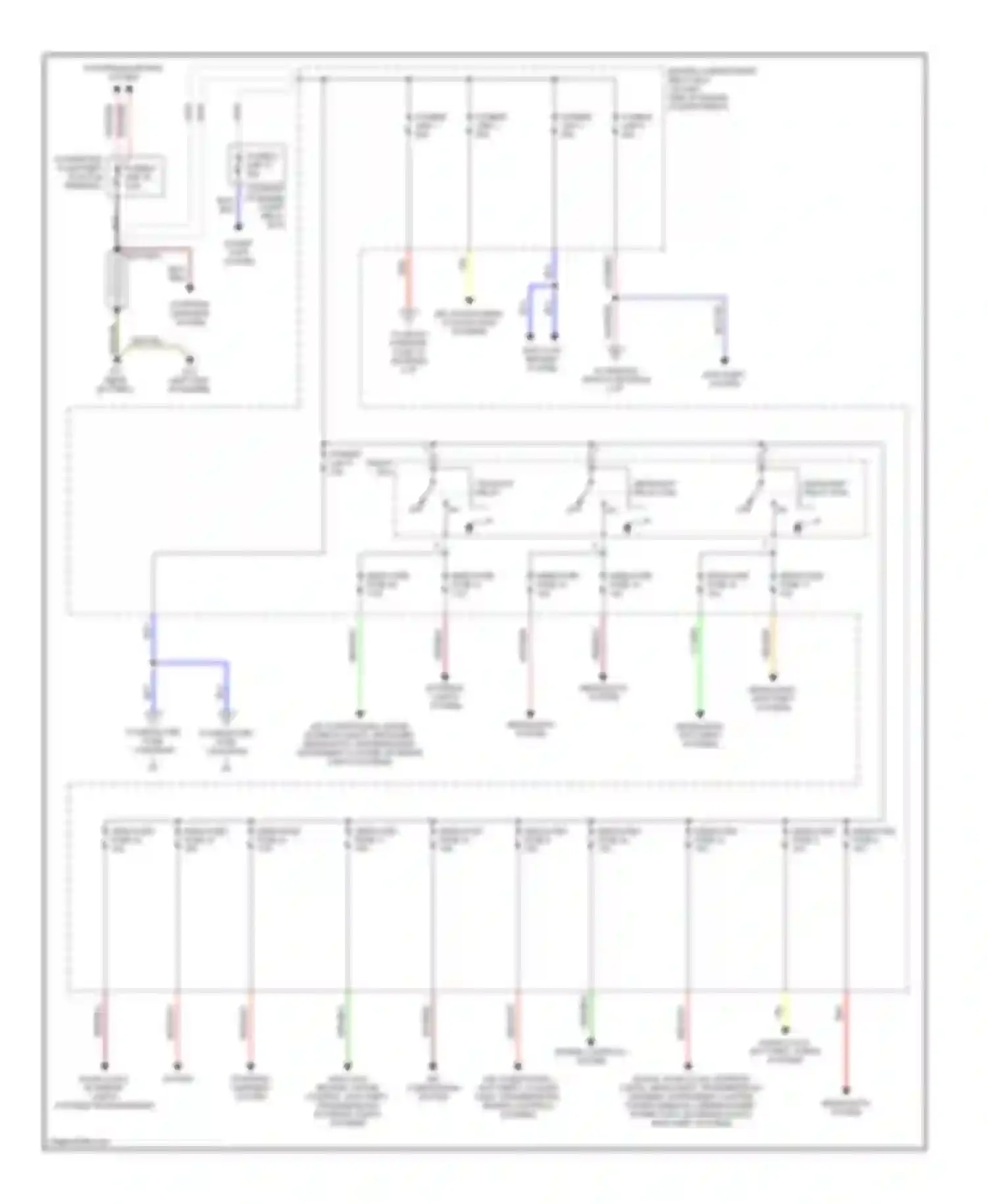 Eclipse Mitsubishi III (1999-2005): Power distribution circuit (1 of 2)