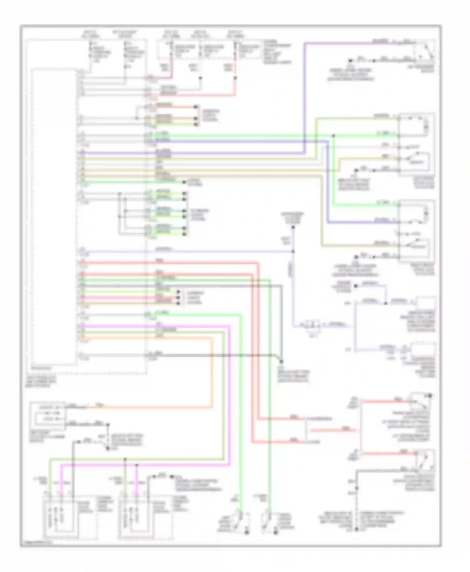 Eclipse Mitsubishi III (1999-2005): Power door locks circuit, with keyless entry