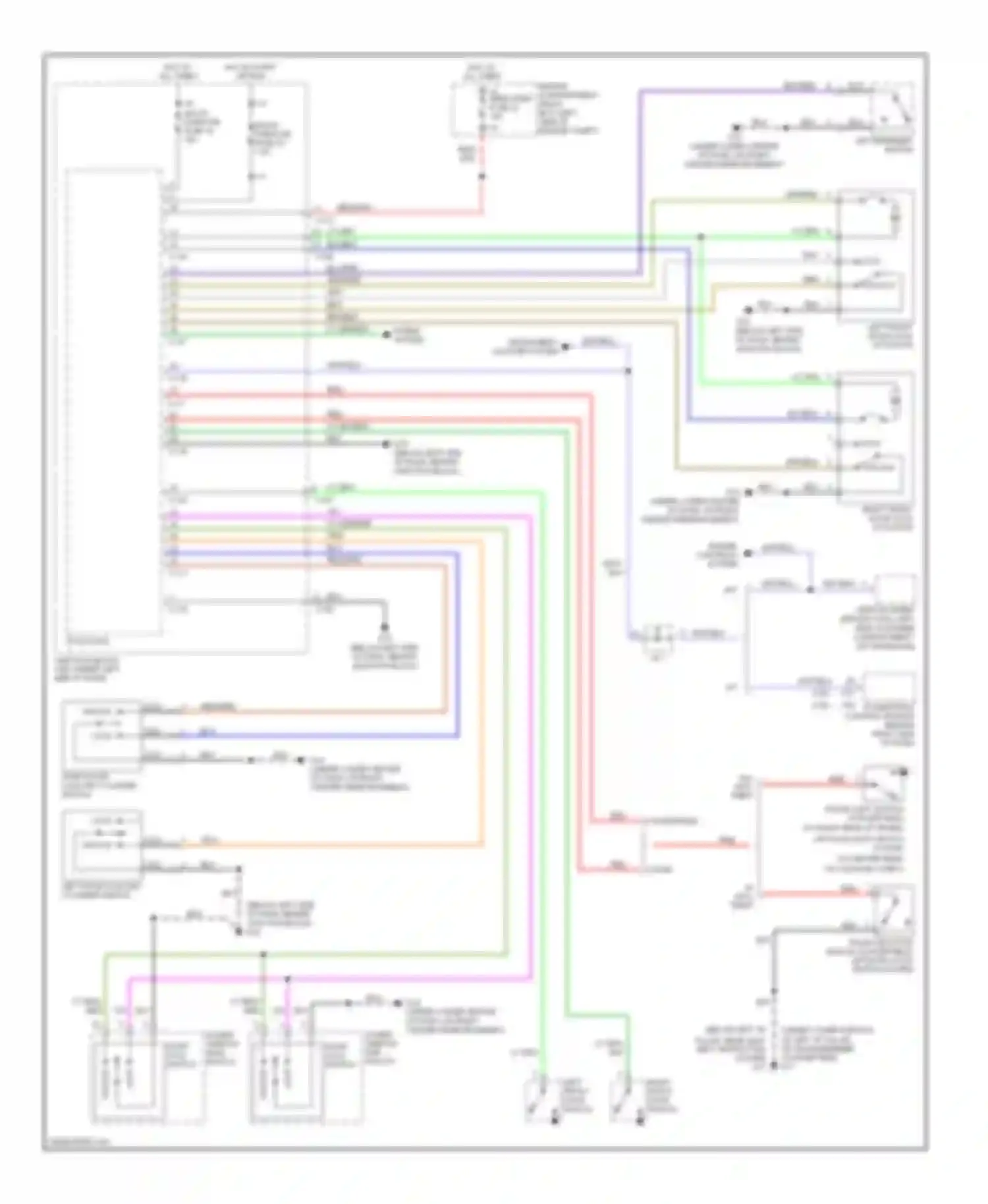Eclipse Mitsubishi III (1999-2005): Power door locks circuit, without keyless entry