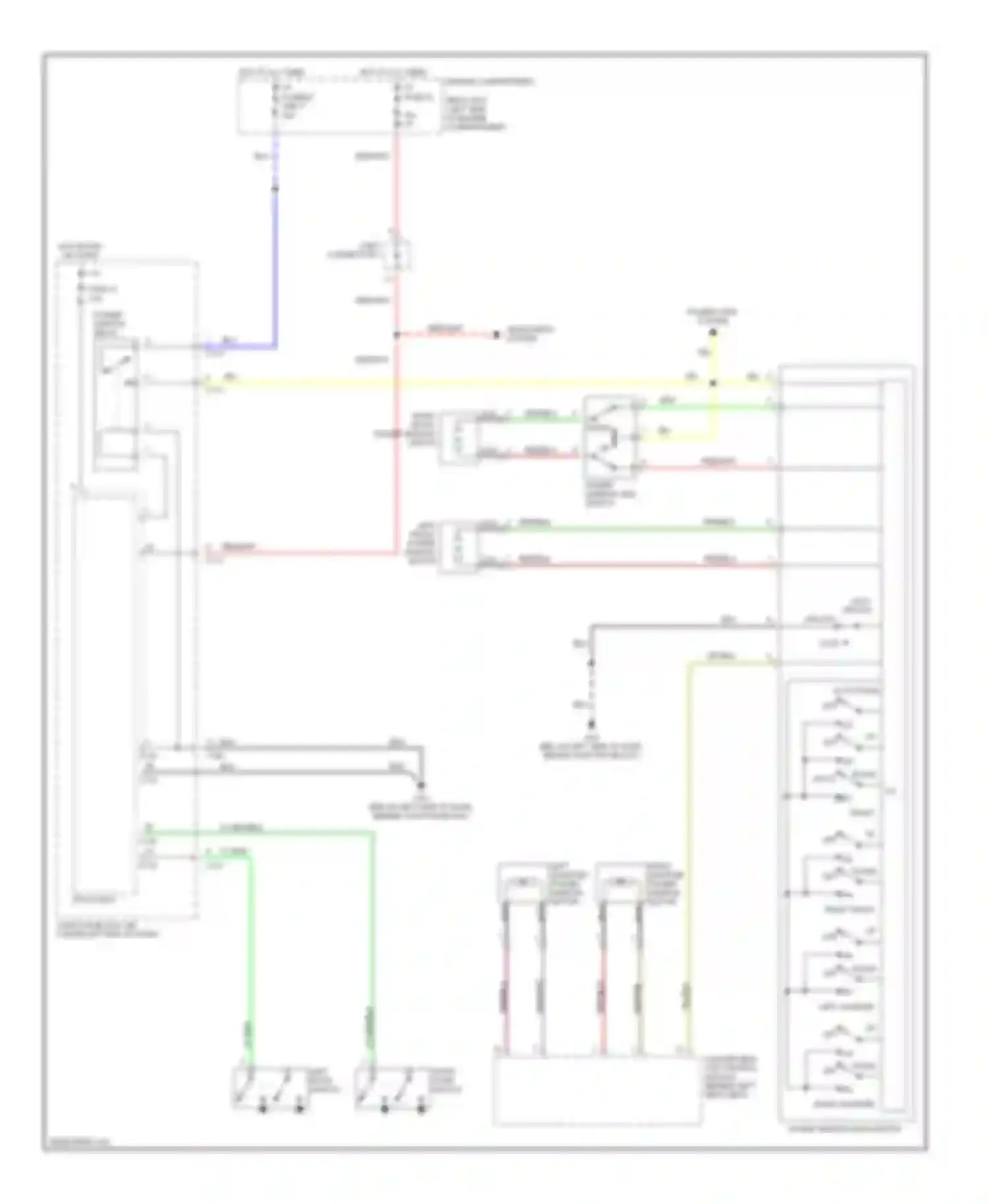Eclipse Mitsubishi III (1999-2005): Power windows circuit, convertible