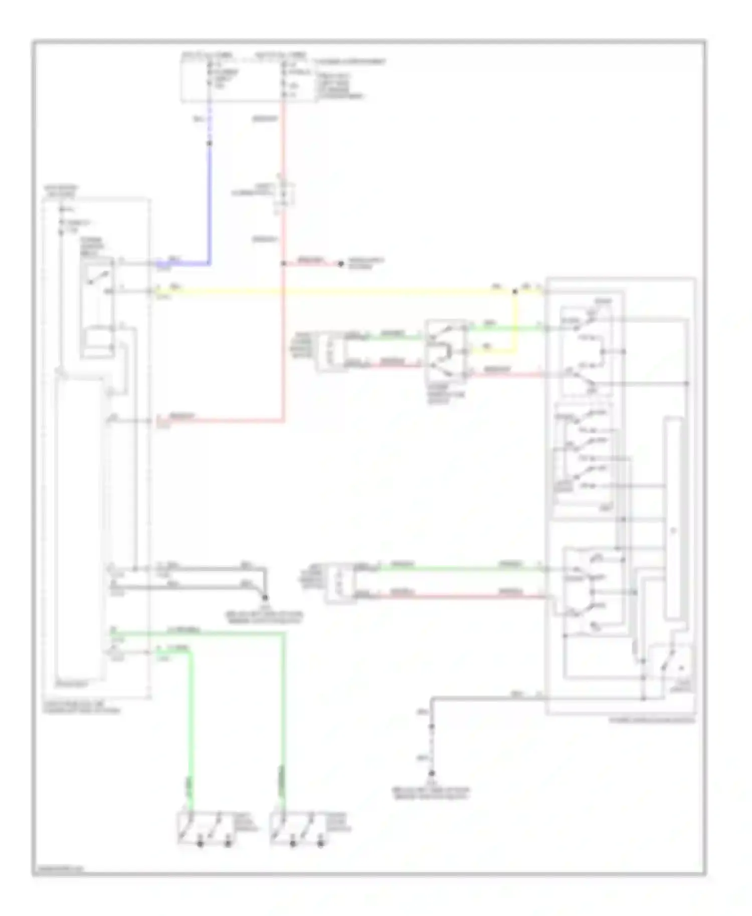 Eclipse Mitsubishi III (1999-2005): Power windows circuit, coupe