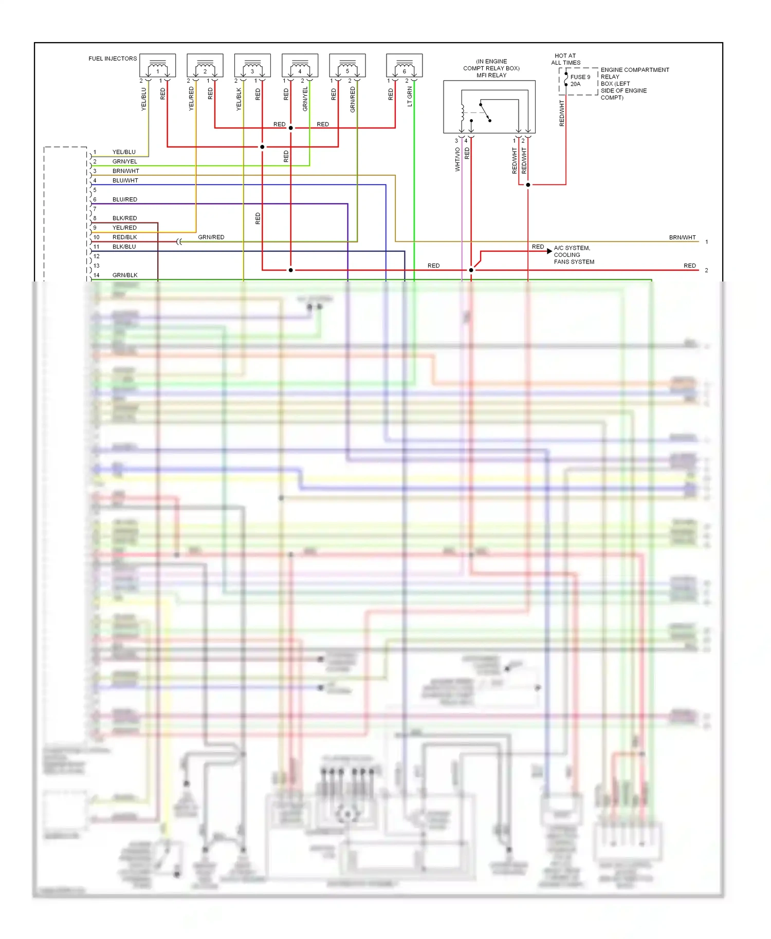 Mitsubishi Eclipse III (1999-2005) engine speed detection conn (in engine compt relay box) wiring diagram  (1 of 1)