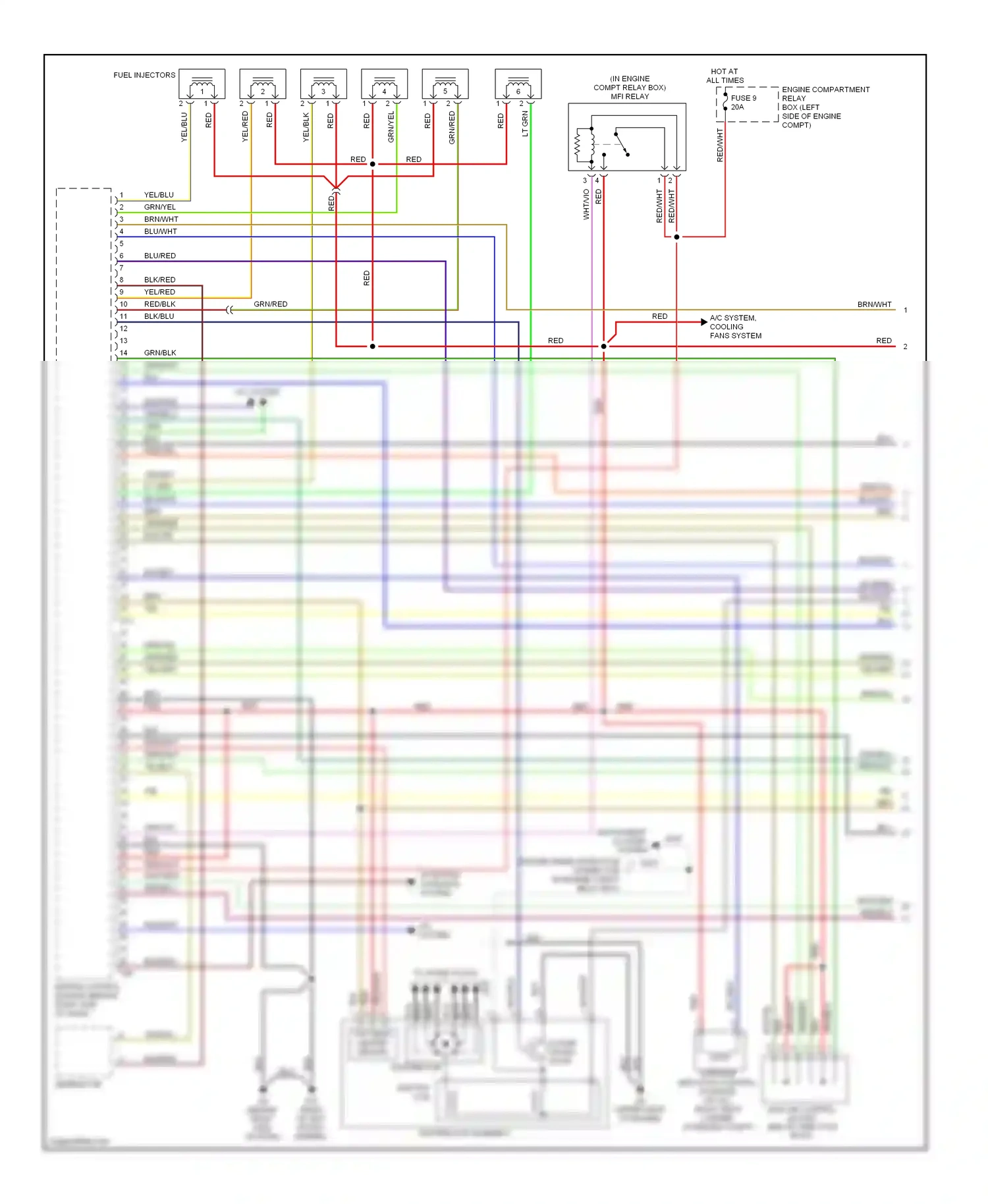 Mitsubishi Eclipse III (1999-2005) engine speed detection connector (in engine compt relay box) wiring diagram  (4 of 4)