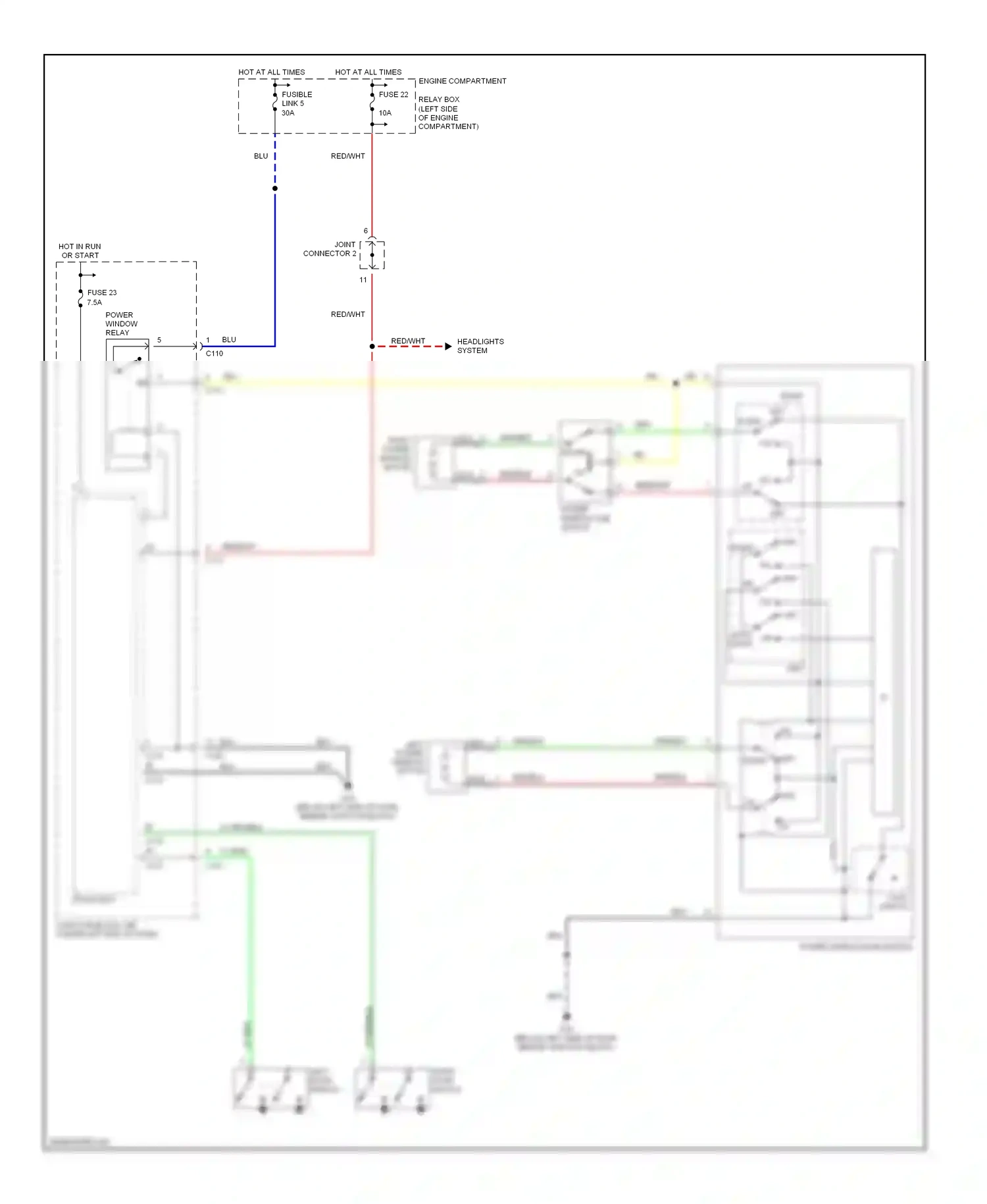 Mitsubishi Eclipse III (1999-2005) left wiring diagram  (3 of 3)