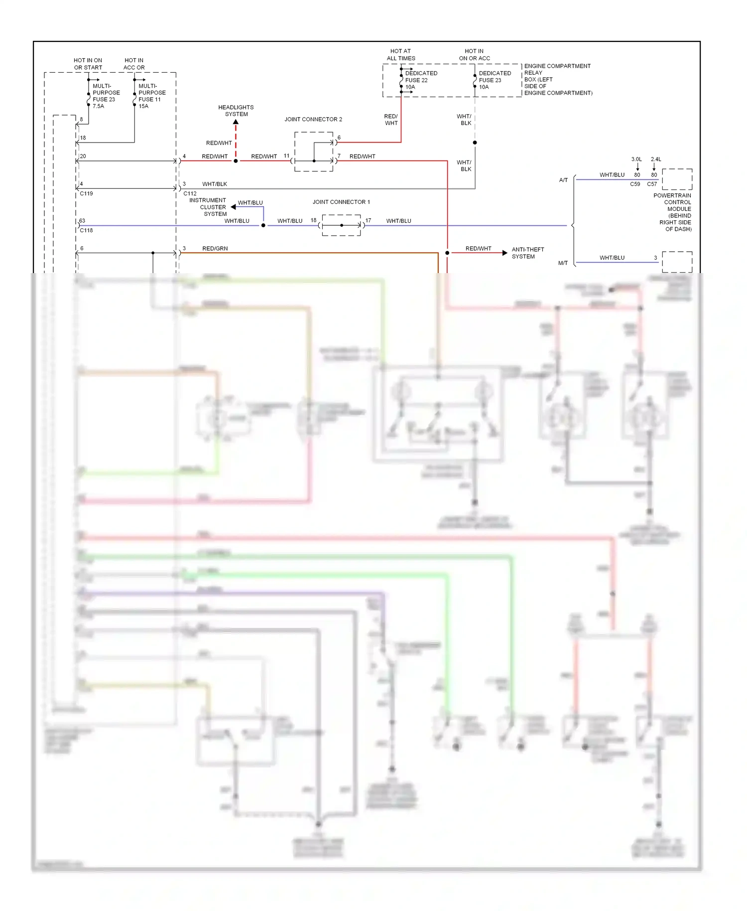 Mitsubishi Eclipse III (1999-2005) m/t wiring diagram  (5 of 10)