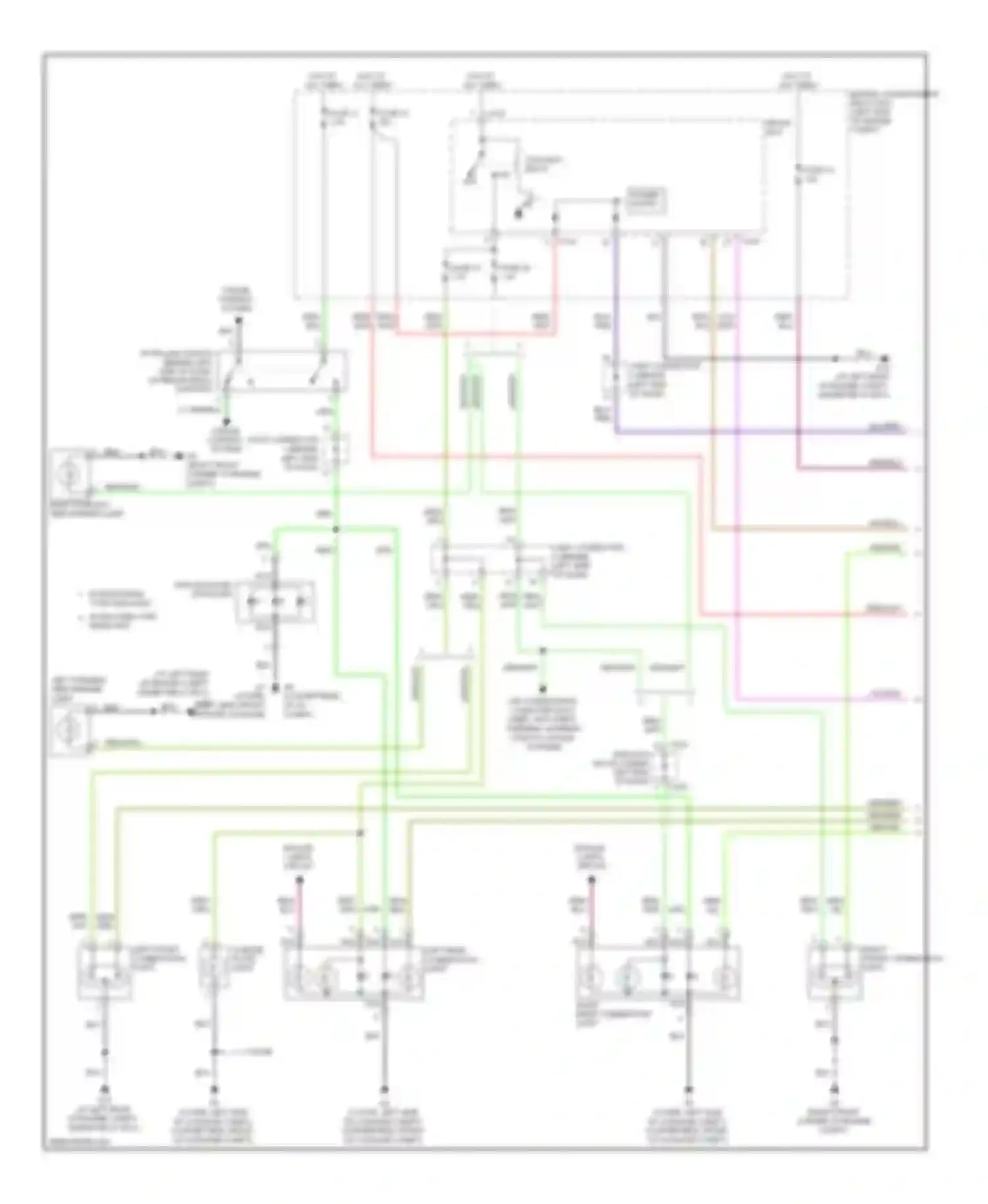 Eclipse Mitsubishi IV facelift (2008-2011): Exterior lamps circuit (1 of 2)