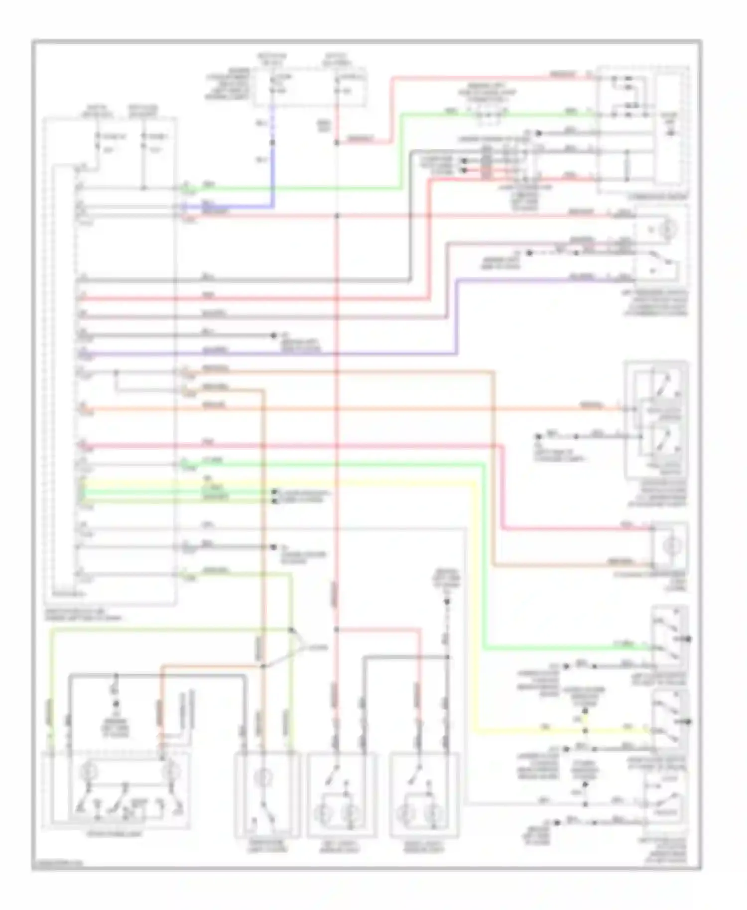 Eclipse Mitsubishi IV facelift (2008-2011): Courtesy lamps circuit